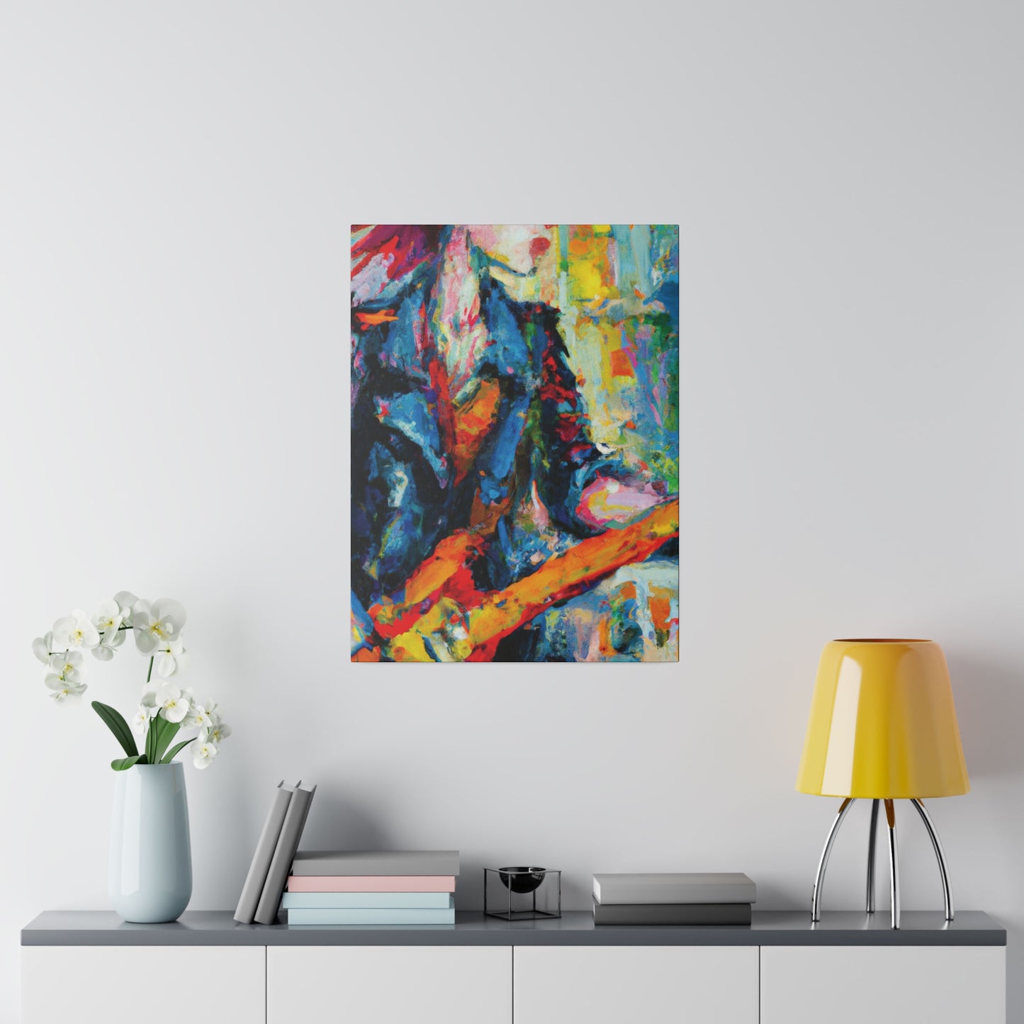 5379F - Rockstar Oil Painting Style Print | Poster | Home Decor | Wall Art | Music Art | Canvas