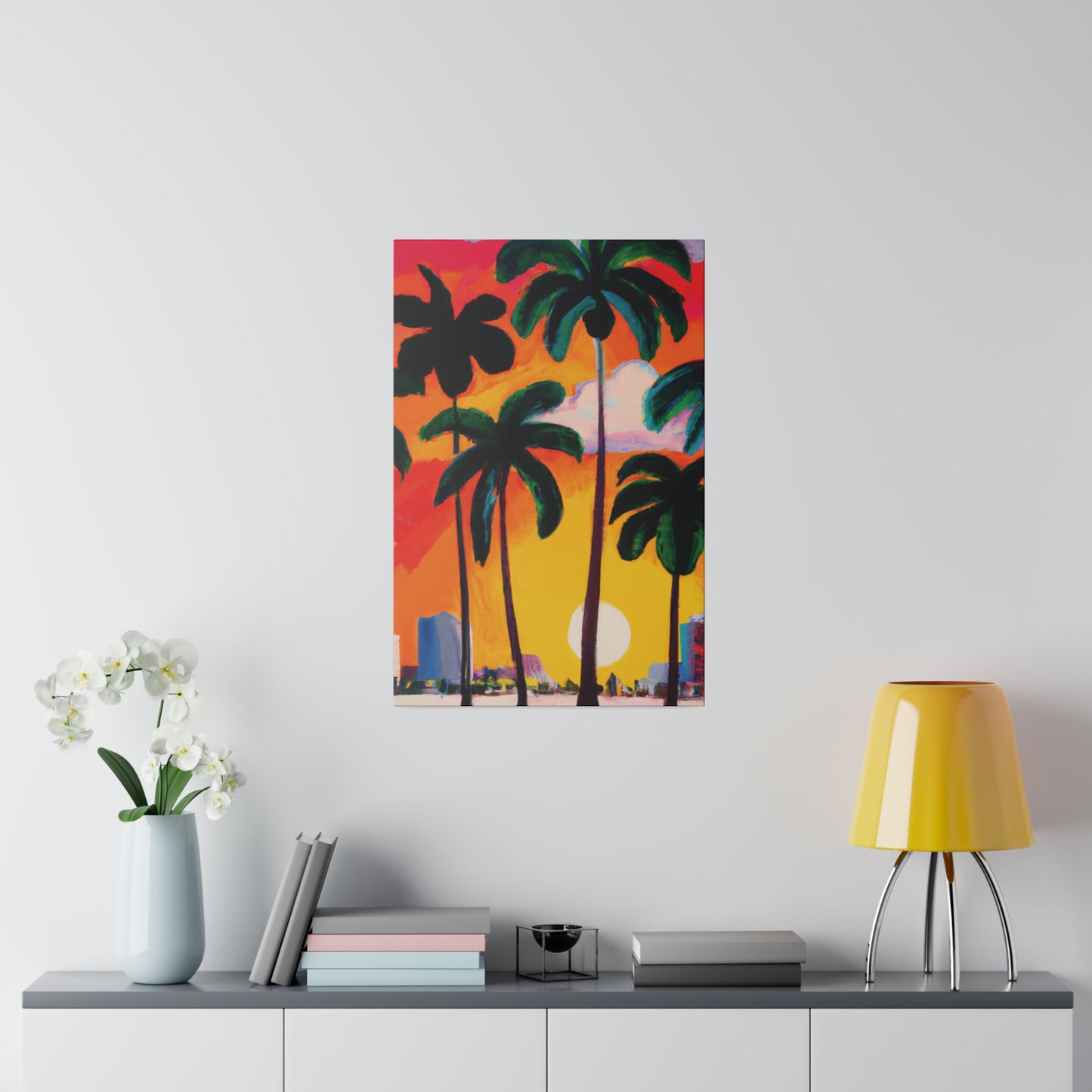 4327O - Miami Beach Sunset Painting Print | Miami | Beach | Sunset | Poster | Home Decor | Wall Art | Canvas