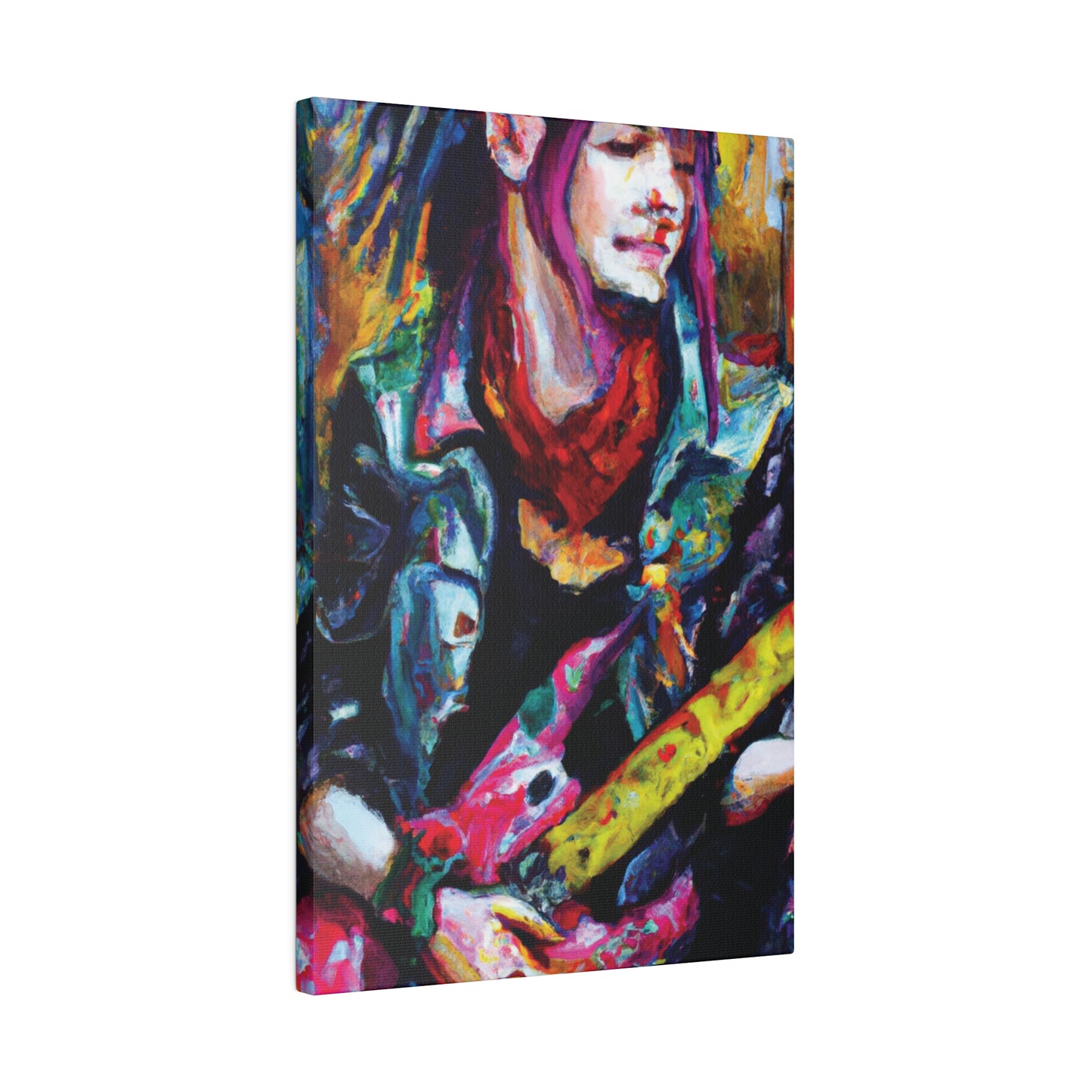 9128F - Rockstar Oil Painting Style Print | Poster | Home Decor | Wall Art | Music Art | Canvas