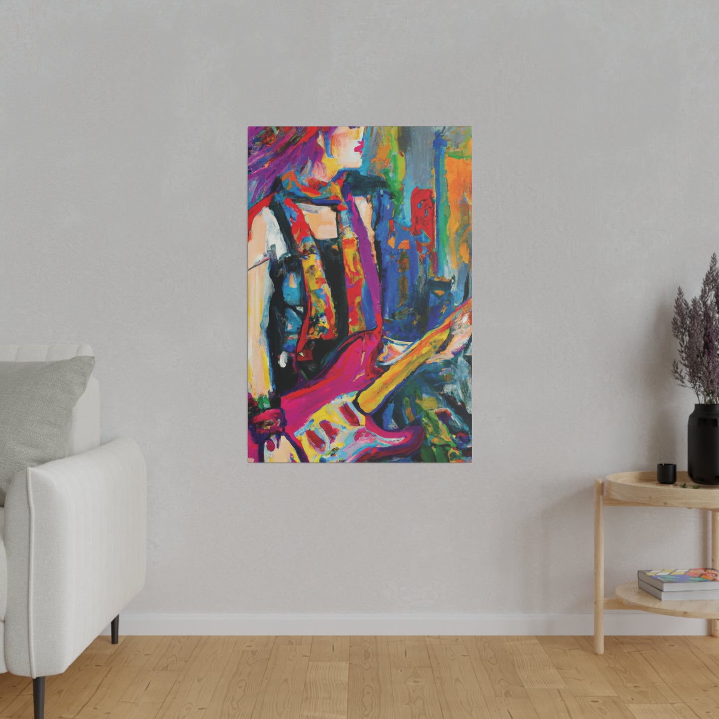 9798G - Rockstar Oil Painting Style Print | Poster | Home Decor | Wall Art | Music Art | Canvas