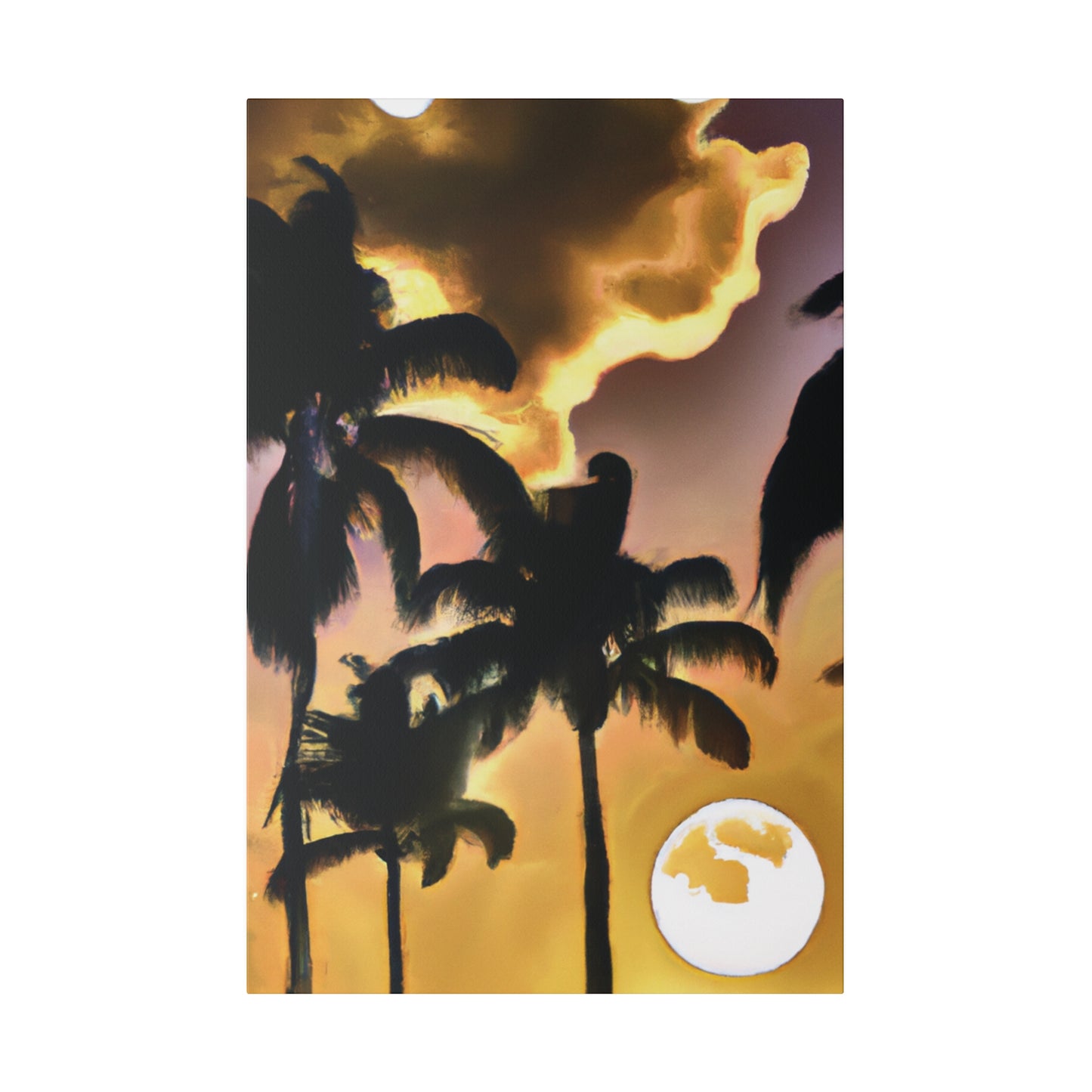 6382Q - Miami Beach Sunset Painting Print | Miami | Beach | Sunset | Poster | Home Decor | Wall Art | Canvas