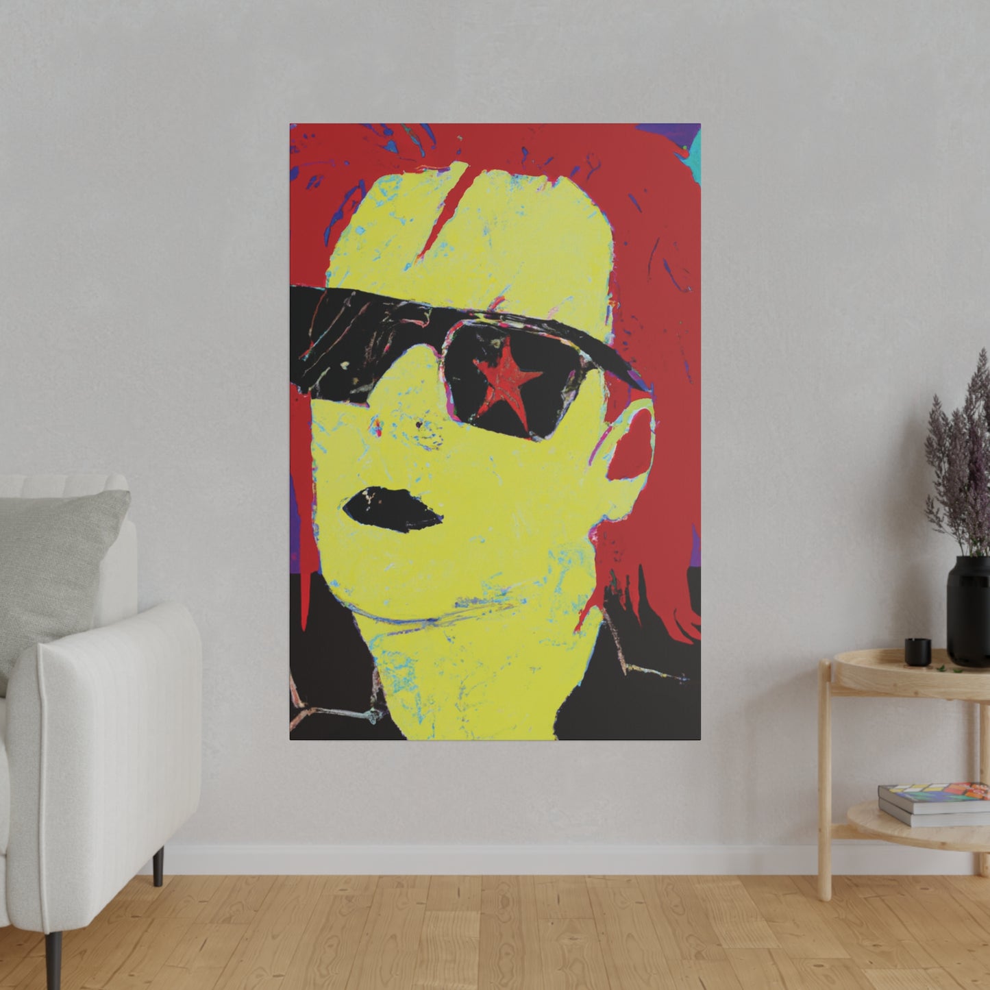 4792S - Rockstar Painting Print | Face | Abstract | Poster | Home Decor | Wall Art | Music Art | Canvas