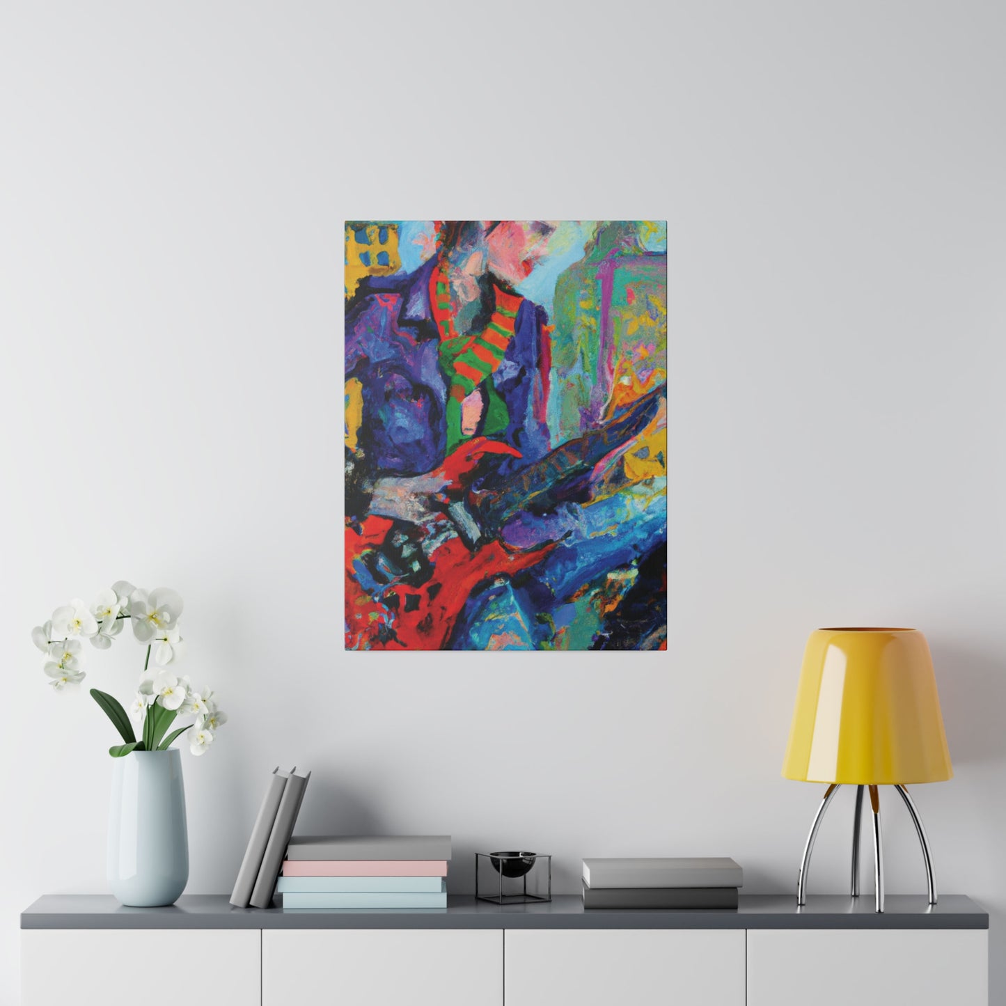 5227E - Rockstar Oil Painting Style Print | Poster | Home Decor | Wall Art | Music Art | Canvas