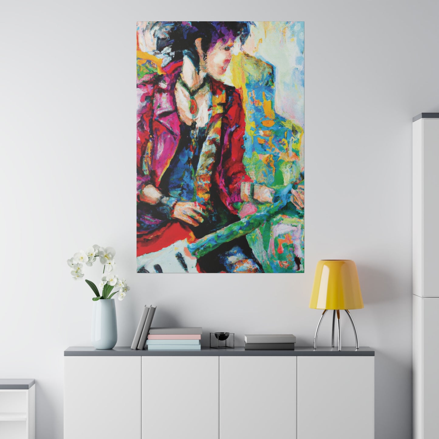 7234K - Rockstar Oil Painting Style Print | Poster | Home Decor | Wall Art | Music Art | Canvas