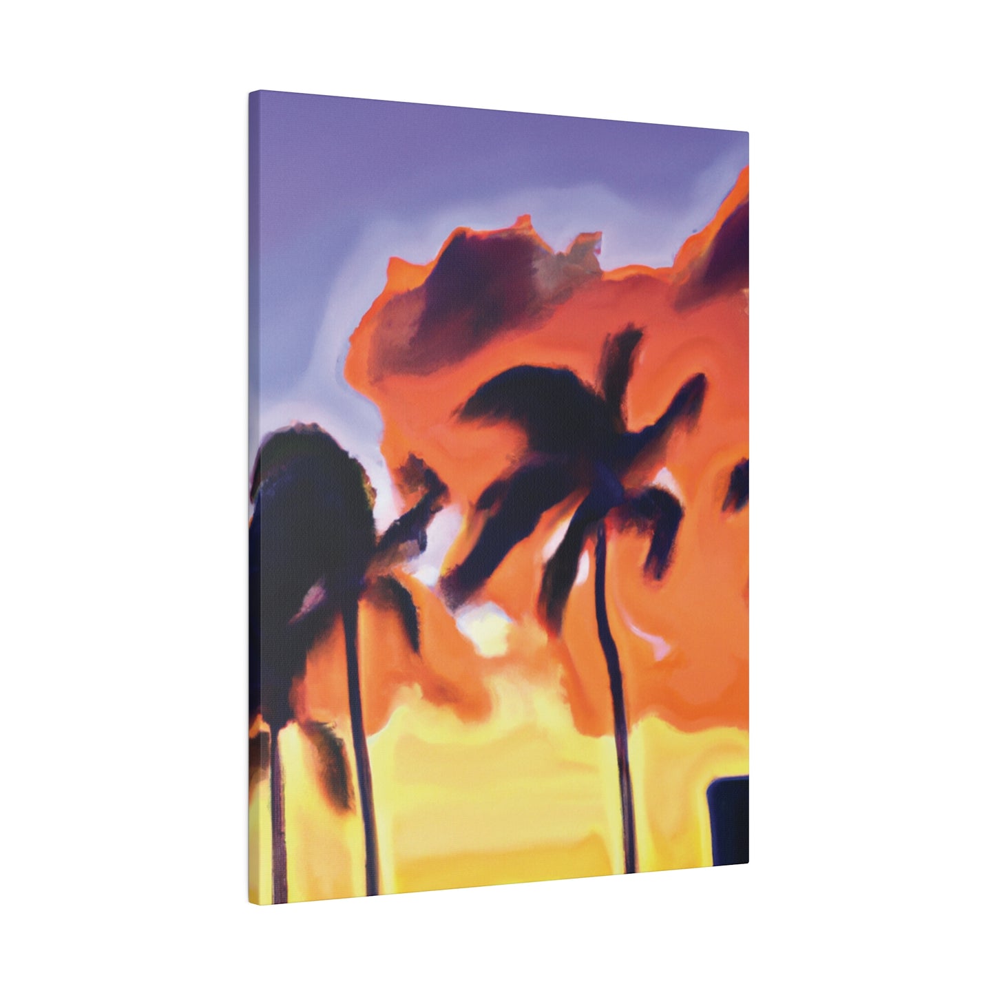 3415F - Miami Beach Sunset Painting Print | Miami | Beach | Sunset | Poster | Home Decor | Wall Art | Canvas