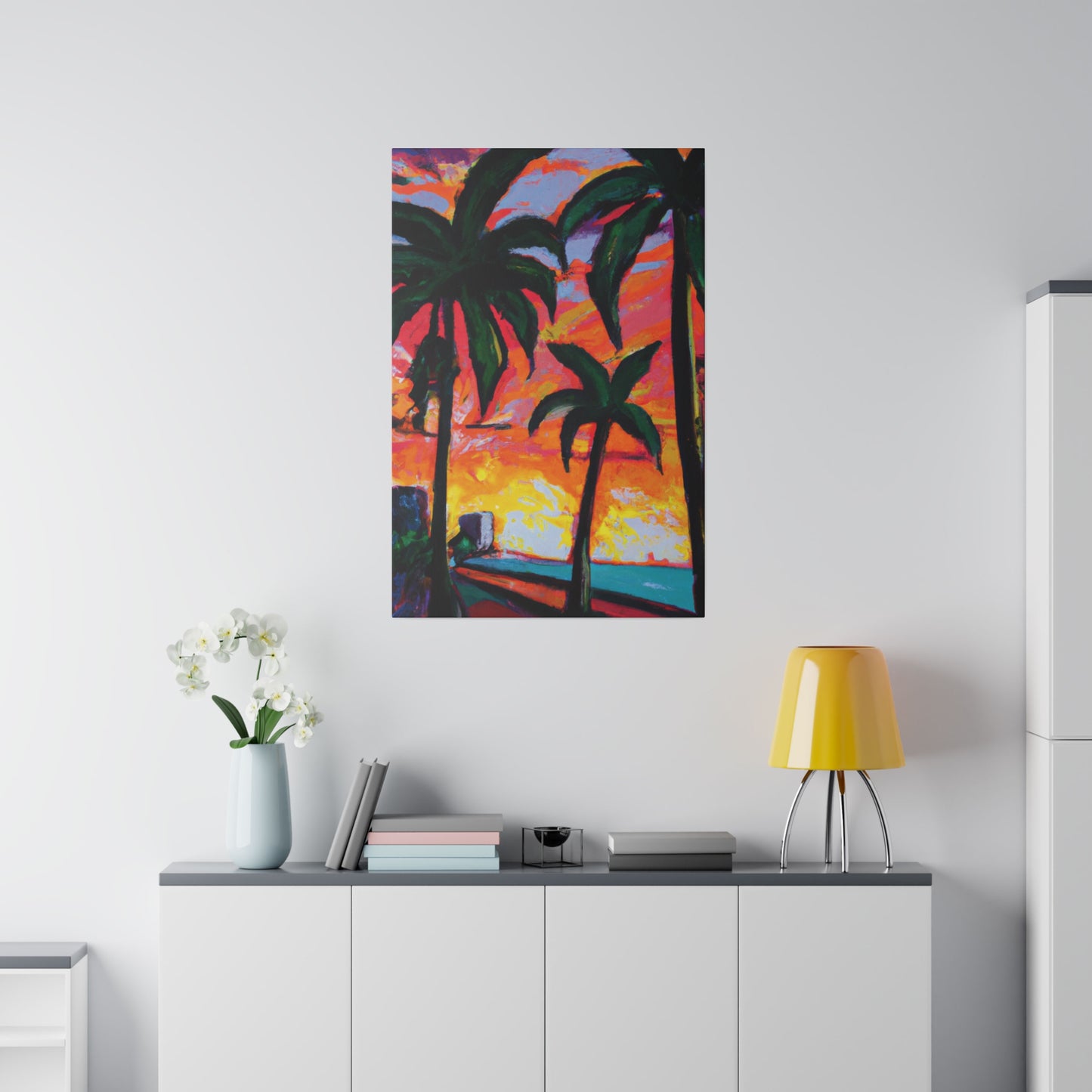 5471R - Miami Beach Sunset Painting Print | Miami | Beach | Sunset | Poster | Home Decor | Wall Art | Canvas