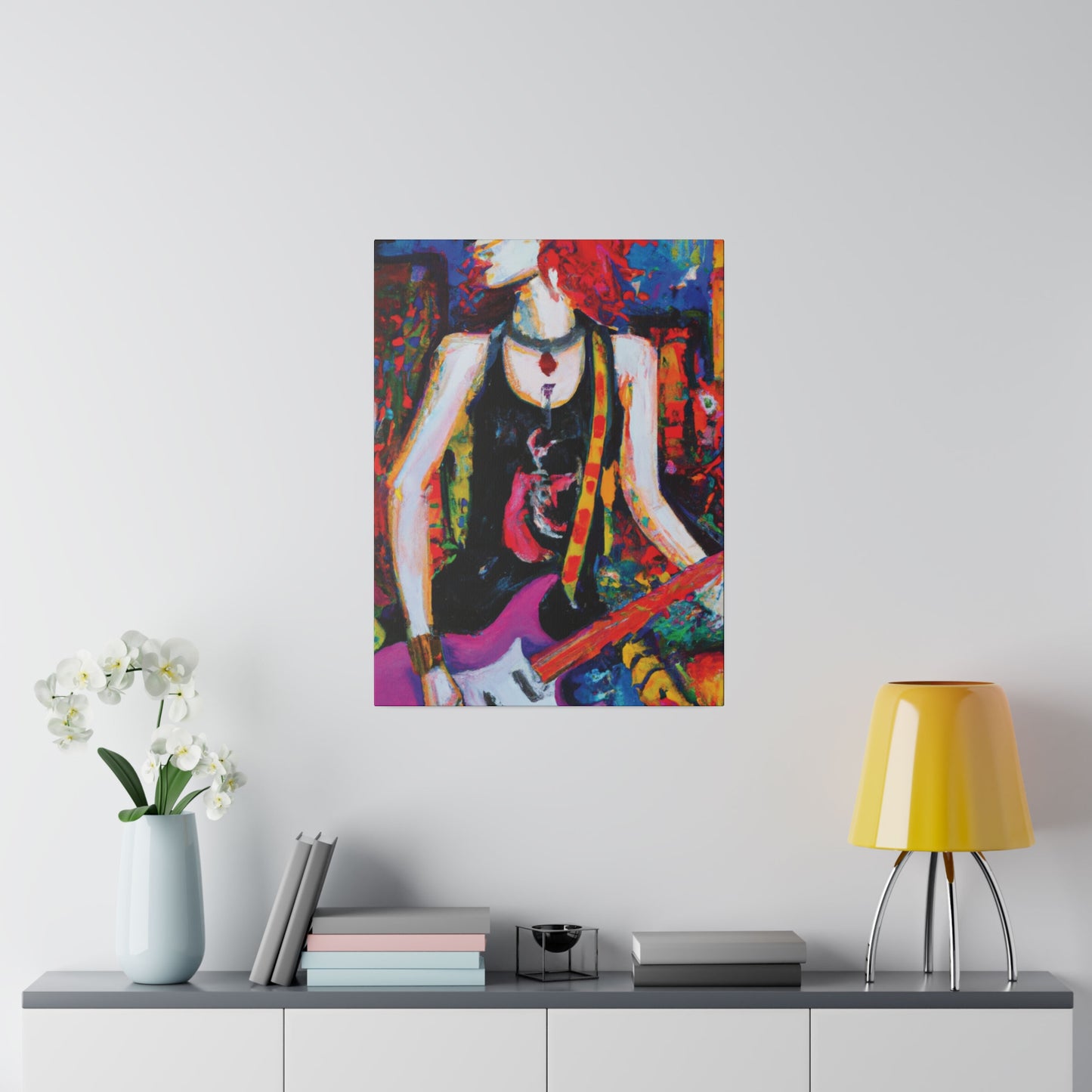 9648D - Rockstar Oil Painting Style Print | Poster | Home Decor | Wall Art | Music Art | Canvas