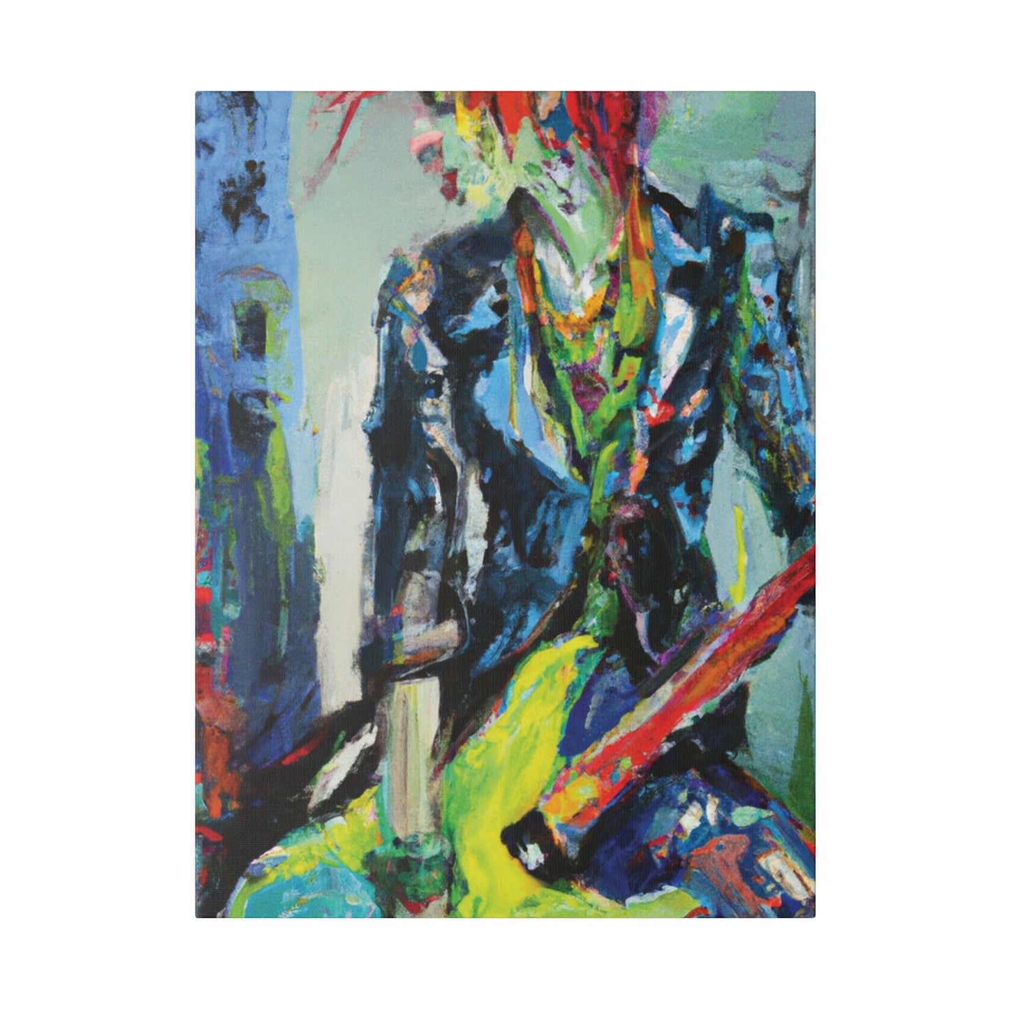5111Y - Rockstar Oil Painting Style Print | Poster | Home Decor | Wall Art | Music Art | Canvas