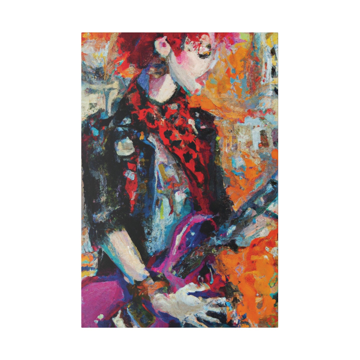 9348Q - Rockstar Oil Painting Style Print | Poster | Home Decor | Wall Art | Music Art | Canvas