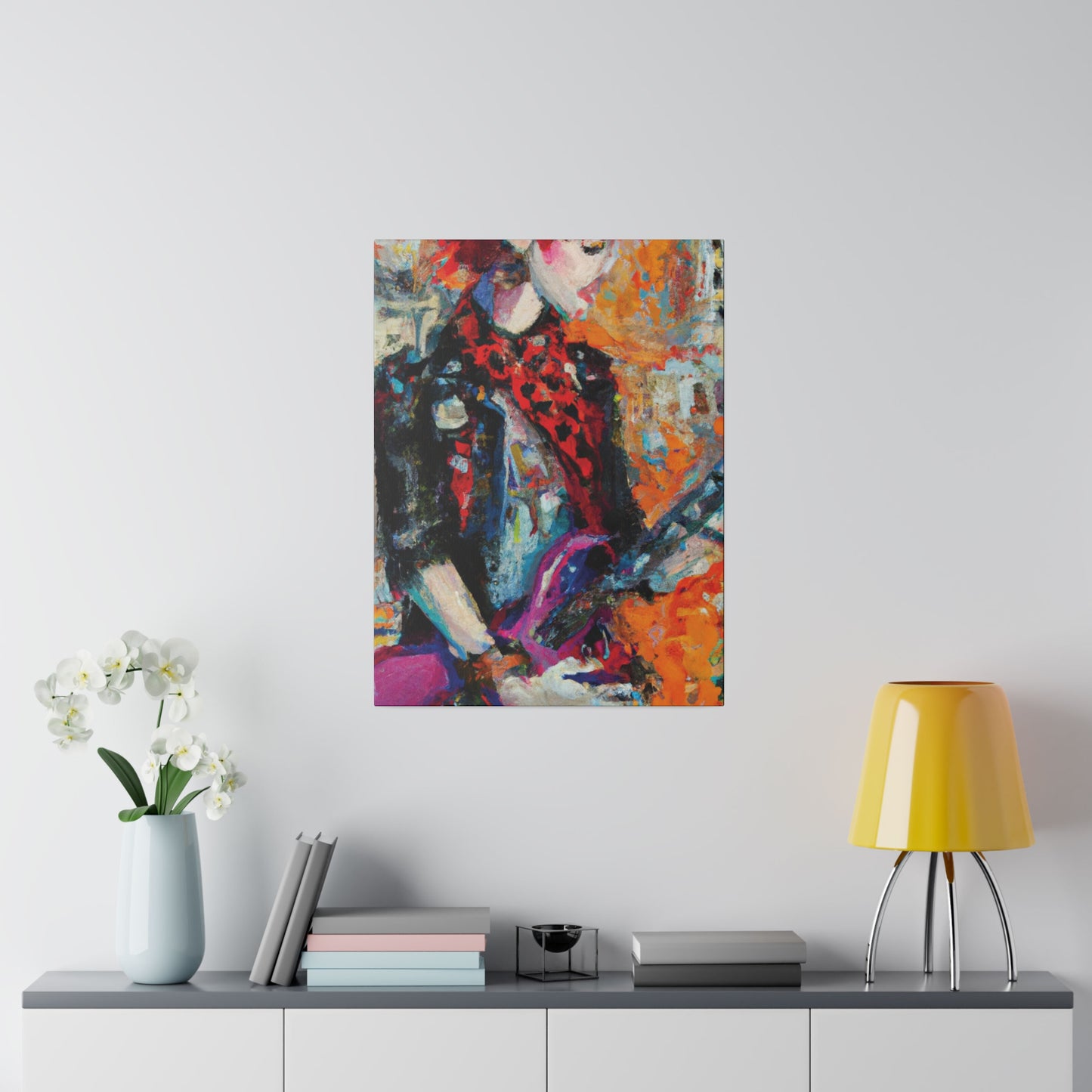 9348Q - Rockstar Oil Painting Style Print | Poster | Home Decor | Wall Art | Music Art | Canvas
