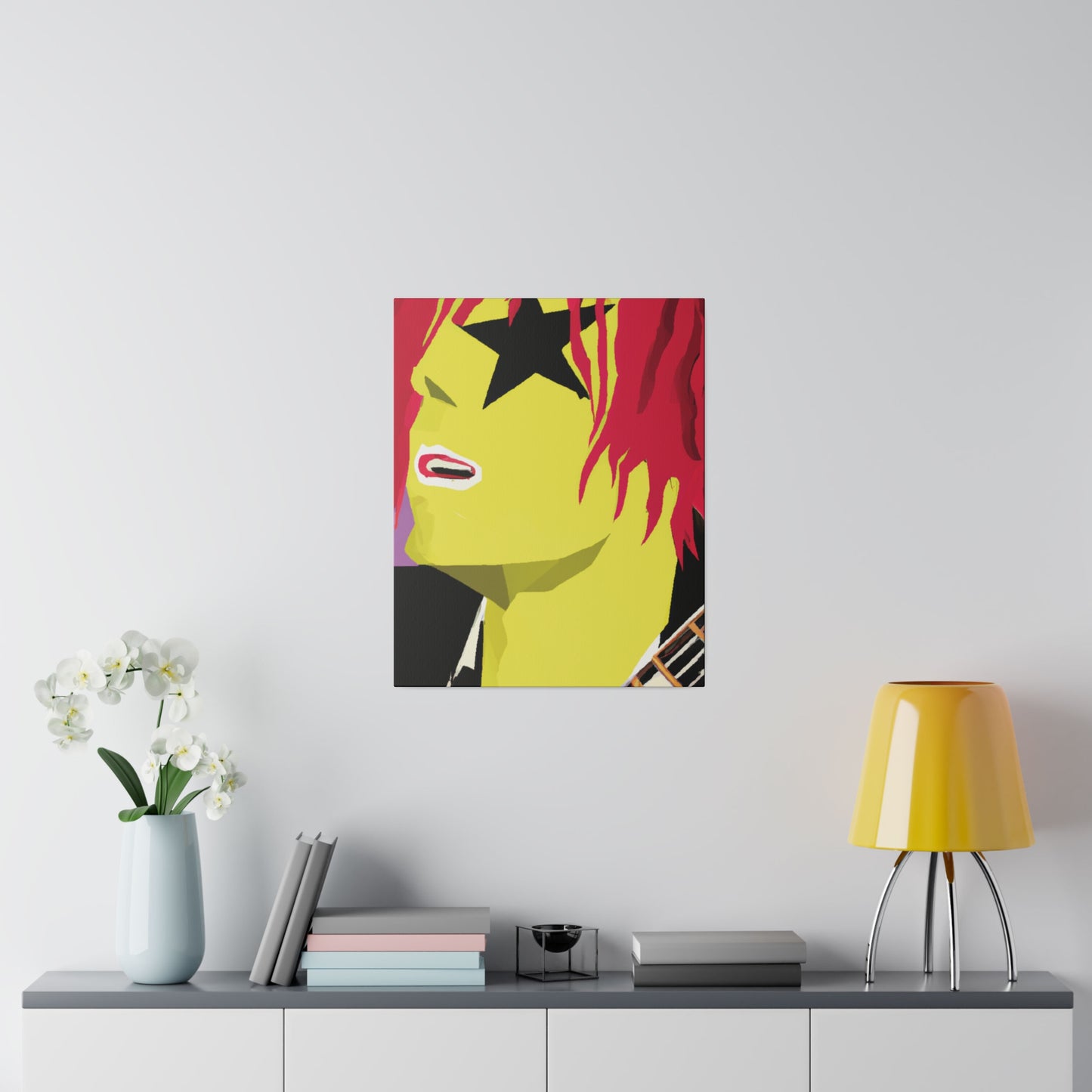 3268R - Rockstar Painting Print | Face | Abstract | Poster | Home Decor | Wall Art | Music Art | Canvas