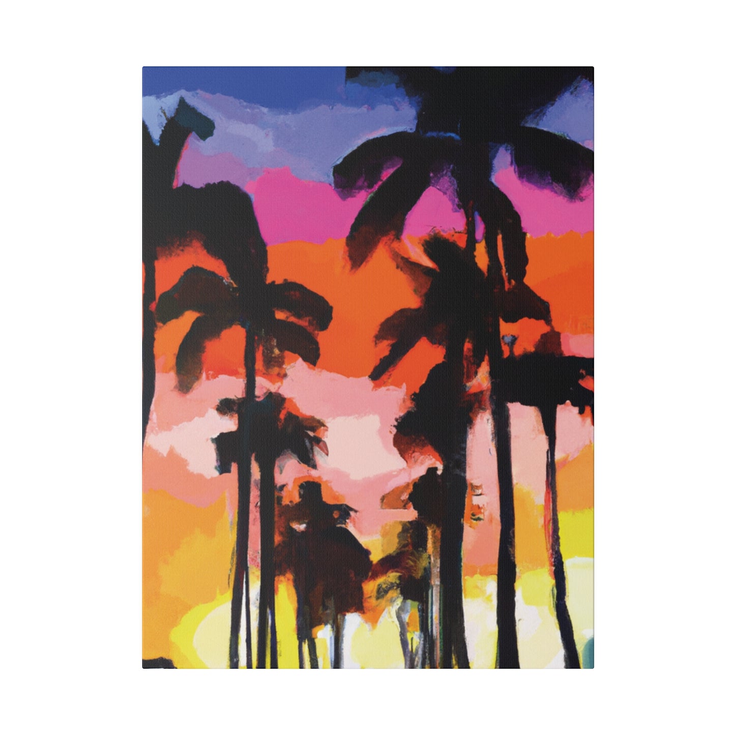 5857E - Miami Beach Sunset Painting Print | Miami | Beach | Sunset | Poster | Home Decor | Wall Art | Canvas