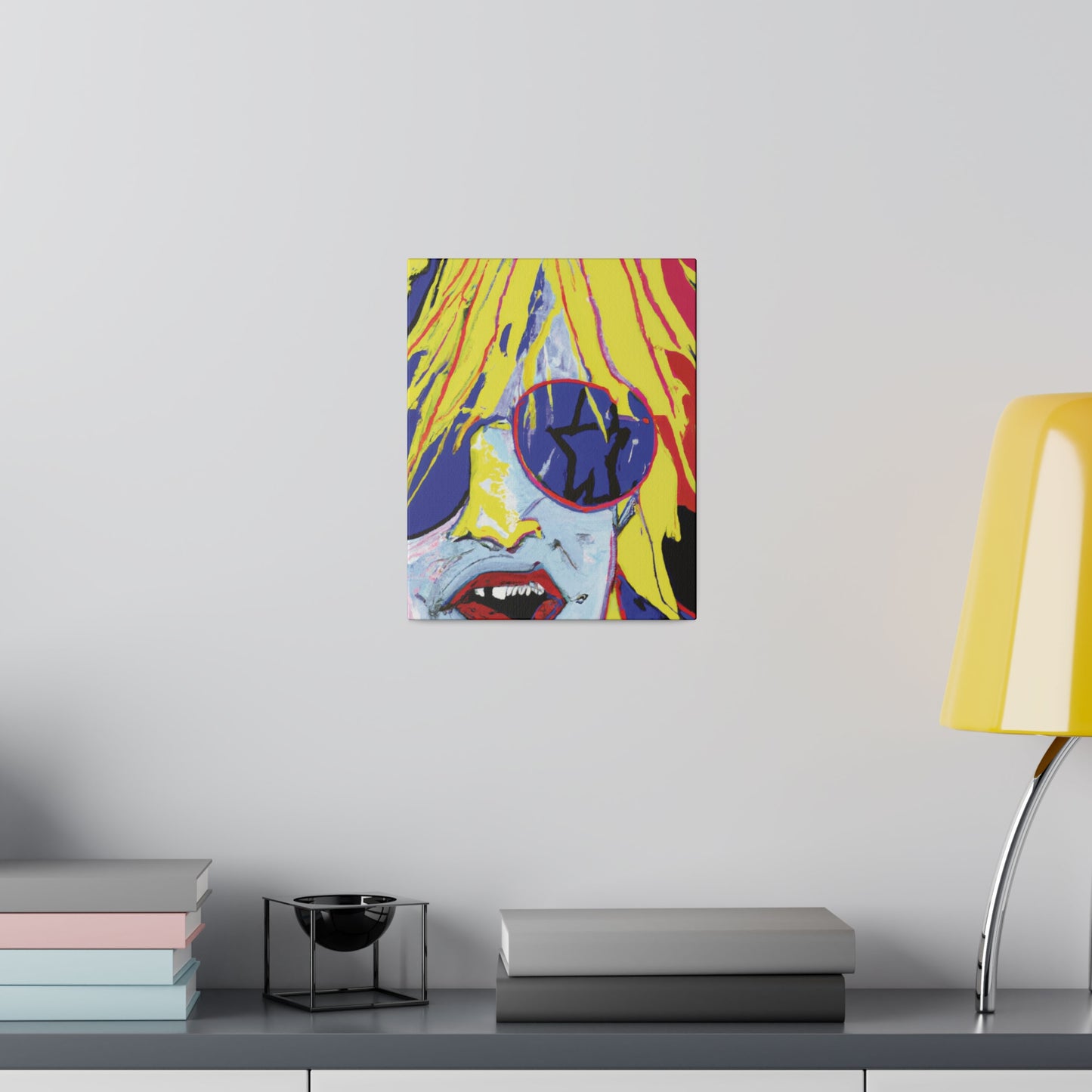 8742G - Rockstar Painting Print | Face | Abstract | Poster | Home Decor | Wall Art | Music Art | Canvas