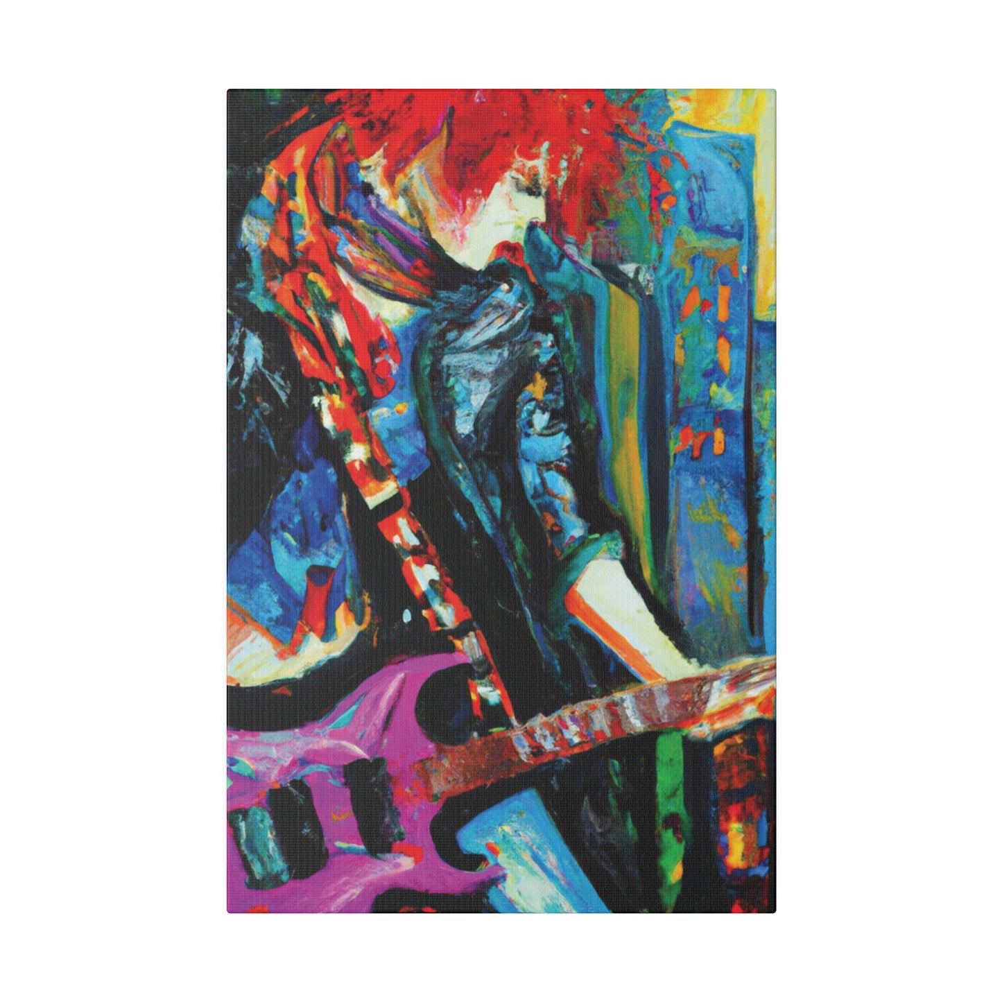 8461D - Rockstar Oil Painting Style Print | Poster | Home Decor | Wall Art | Music Art | Canvas