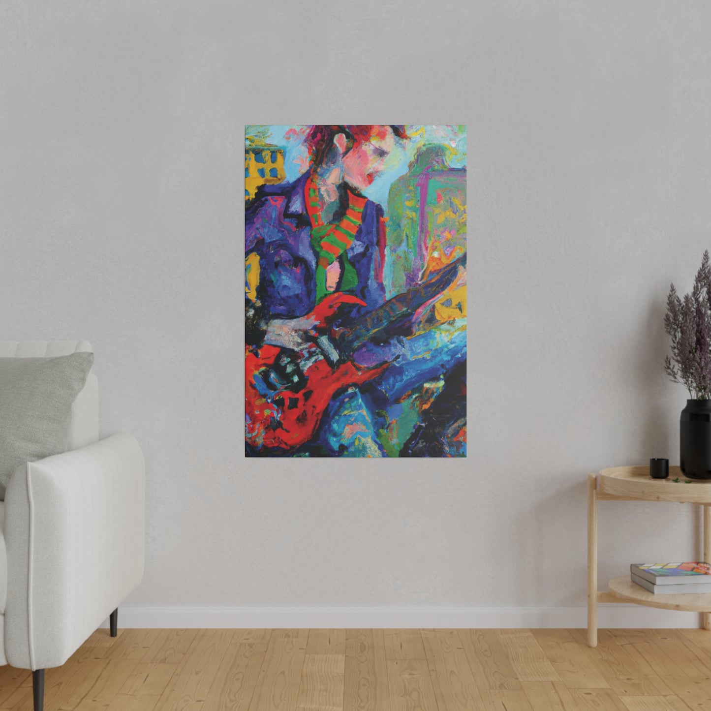 5227E - Rockstar Oil Painting Style Print | Poster | Home Decor | Wall Art | Music Art | Canvas