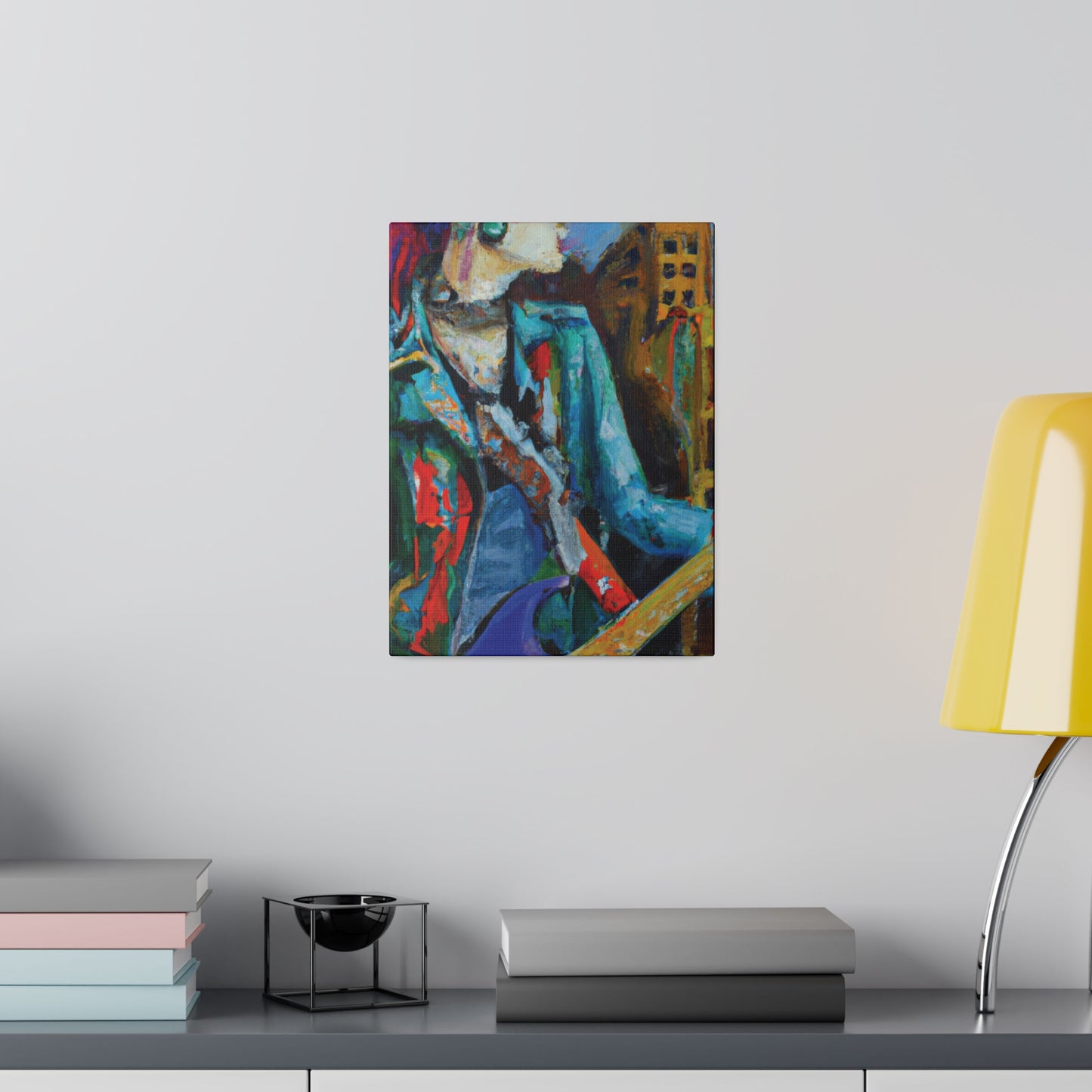 8911G - Rockstar Oil Painting Style Print | Poster | Home Decor | Wall Art | Music Art | Canvas