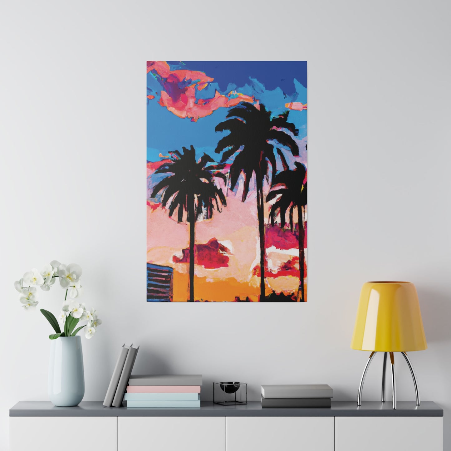 4347Z - Miami Beach Sunset Painting Print | Miami | Beach | Sunset | Poster | Home Decor | Wall Art | Canvas