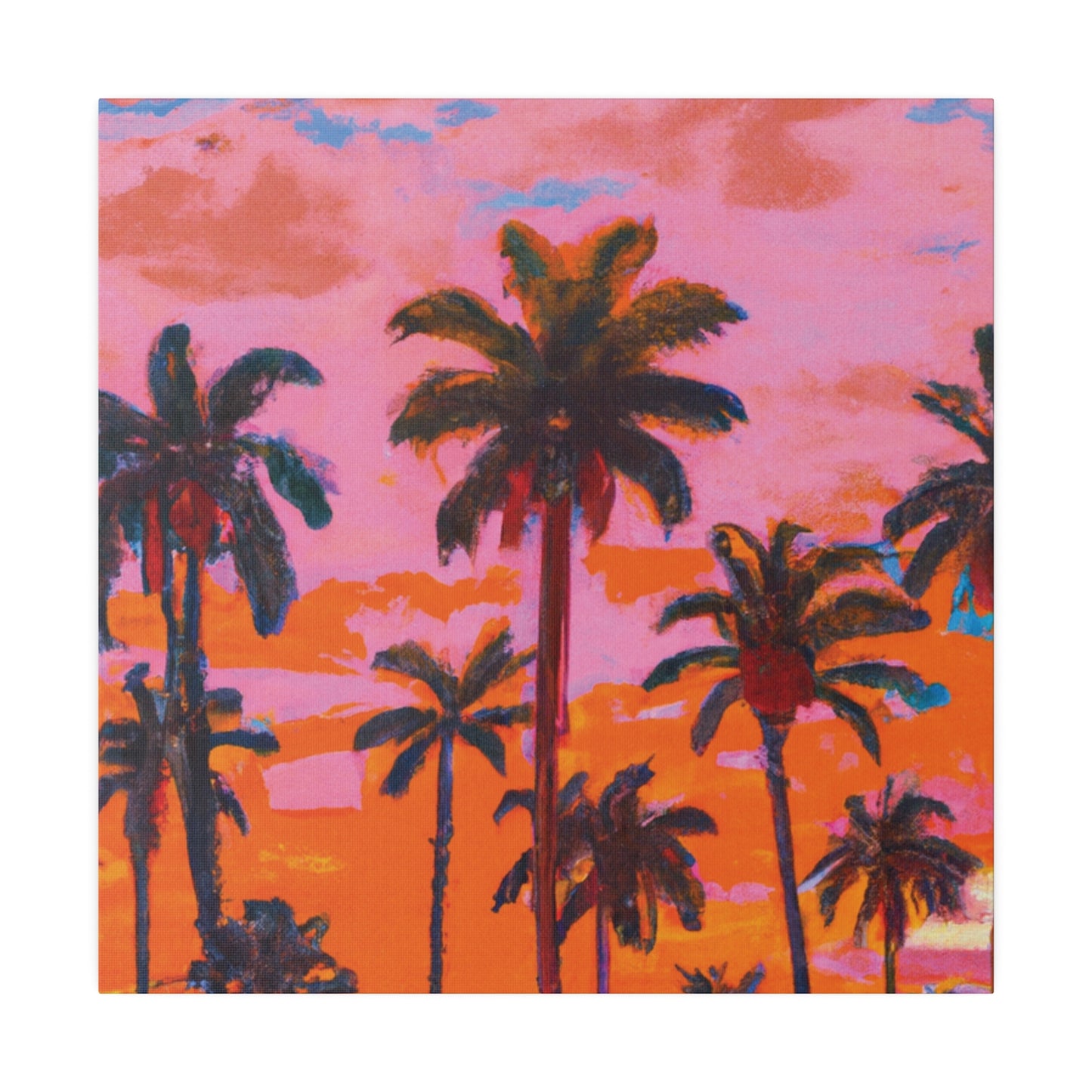 9385A - Miami Beach Sunset Painting Print | Miami | Beach | Sunset | Poster | Home Decor | Wall Art | Canvas