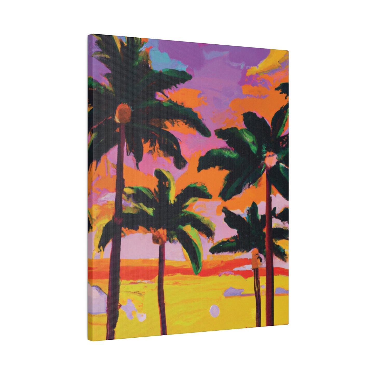 4389A - Miami Beach Sunset Painting Print | Miami | Beach | Sunset | Poster | Home Decor | Wall Art | Canvas