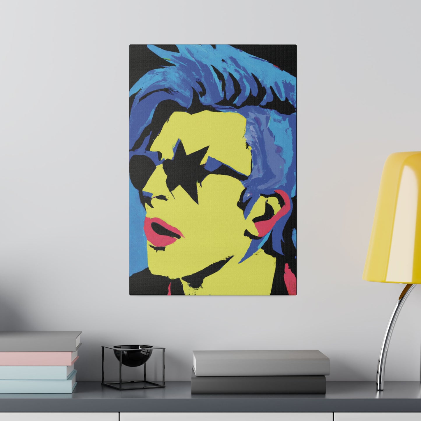 9361F - Rockstar Painting Print | Face | Abstract | Poster | Home Decor | Wall Art | Music Art | Canvas