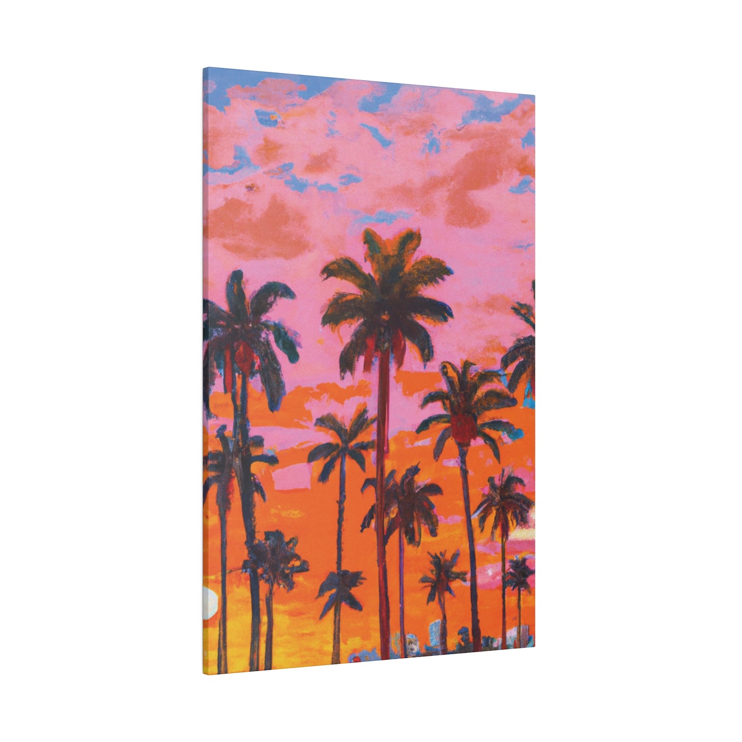 9385A - Miami Beach Sunset Painting Print | Miami | Beach | Sunset | Poster | Home Decor | Wall Art | Canvas