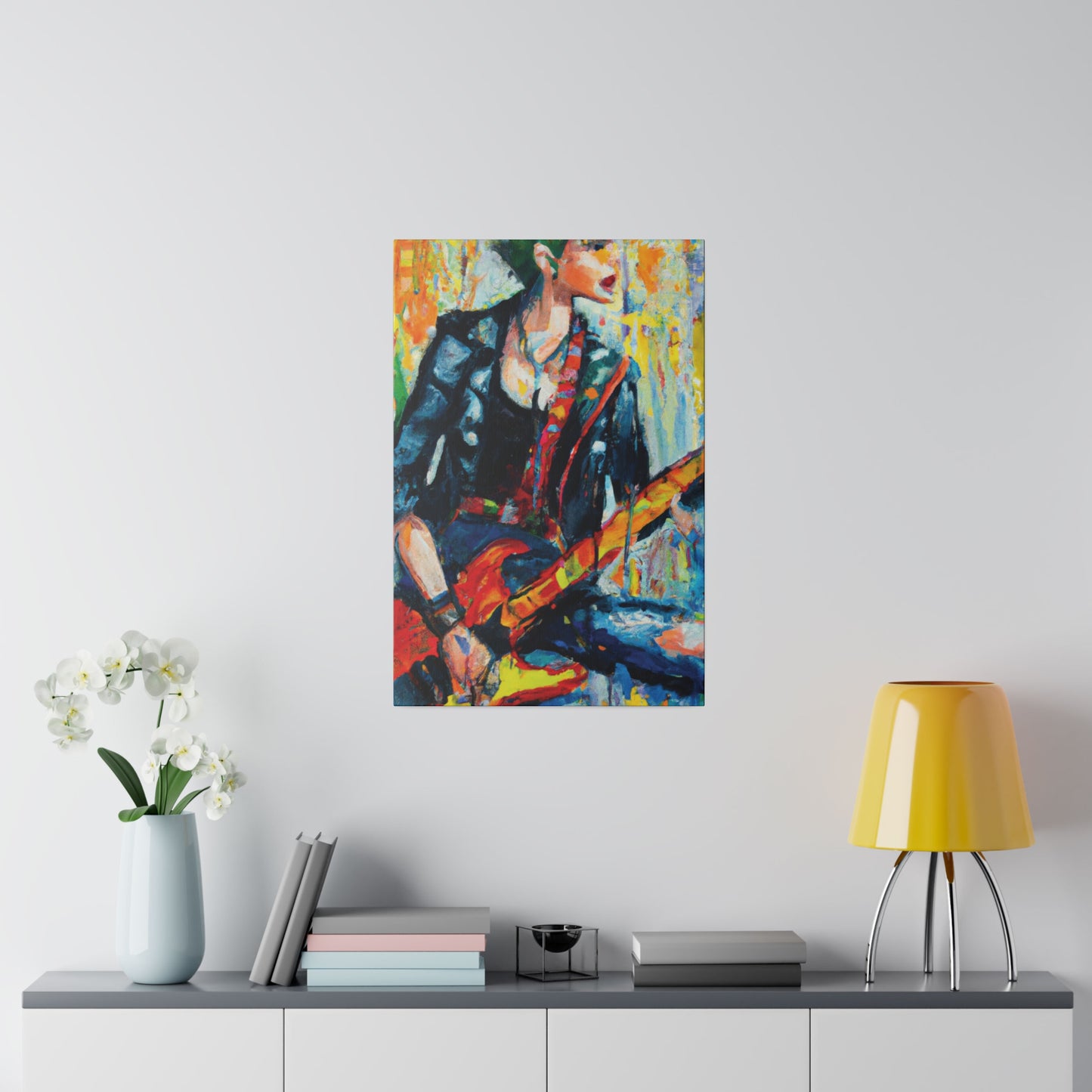 4573T - Rockstar Oil Painting Style Print | Poster | Home Decor | Wall Art | Music Art | Canvas