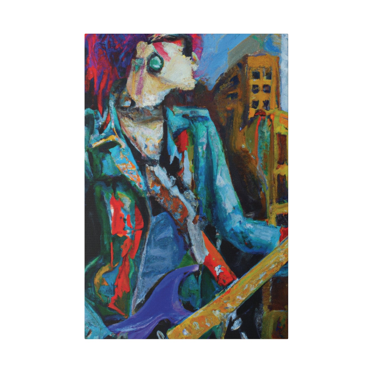 8911G - Rockstar Oil Painting Style Print | Poster | Home Decor | Wall Art | Music Art | Canvas