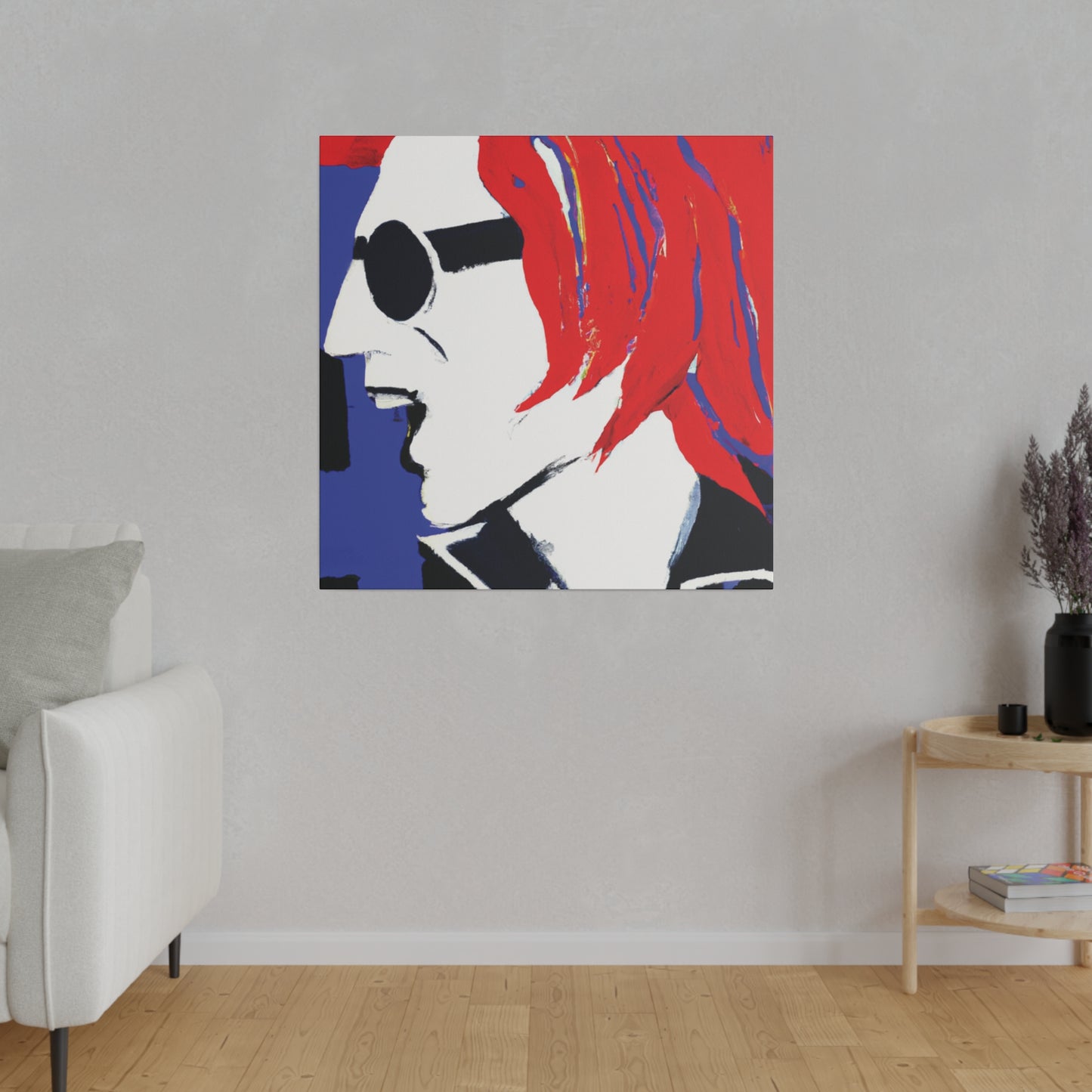 8372Z - Rockstar Painting Print | Face | Abstract | Poster | Home Decor | Wall Art | Music Art | Canvas