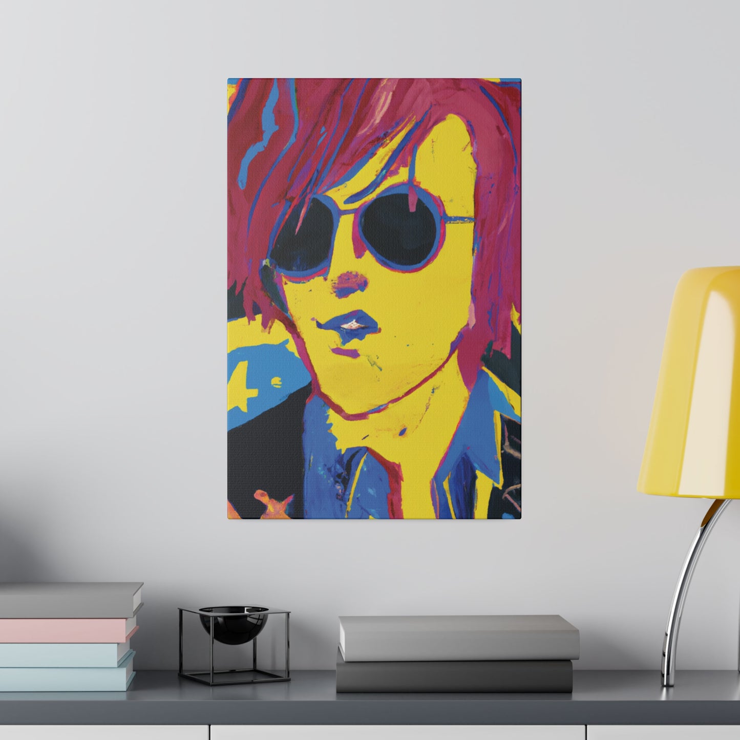 4543H - Rockstar Painting Print | Face | Abstract | Poster | Home Decor | Wall Art | Music Art | Canvas