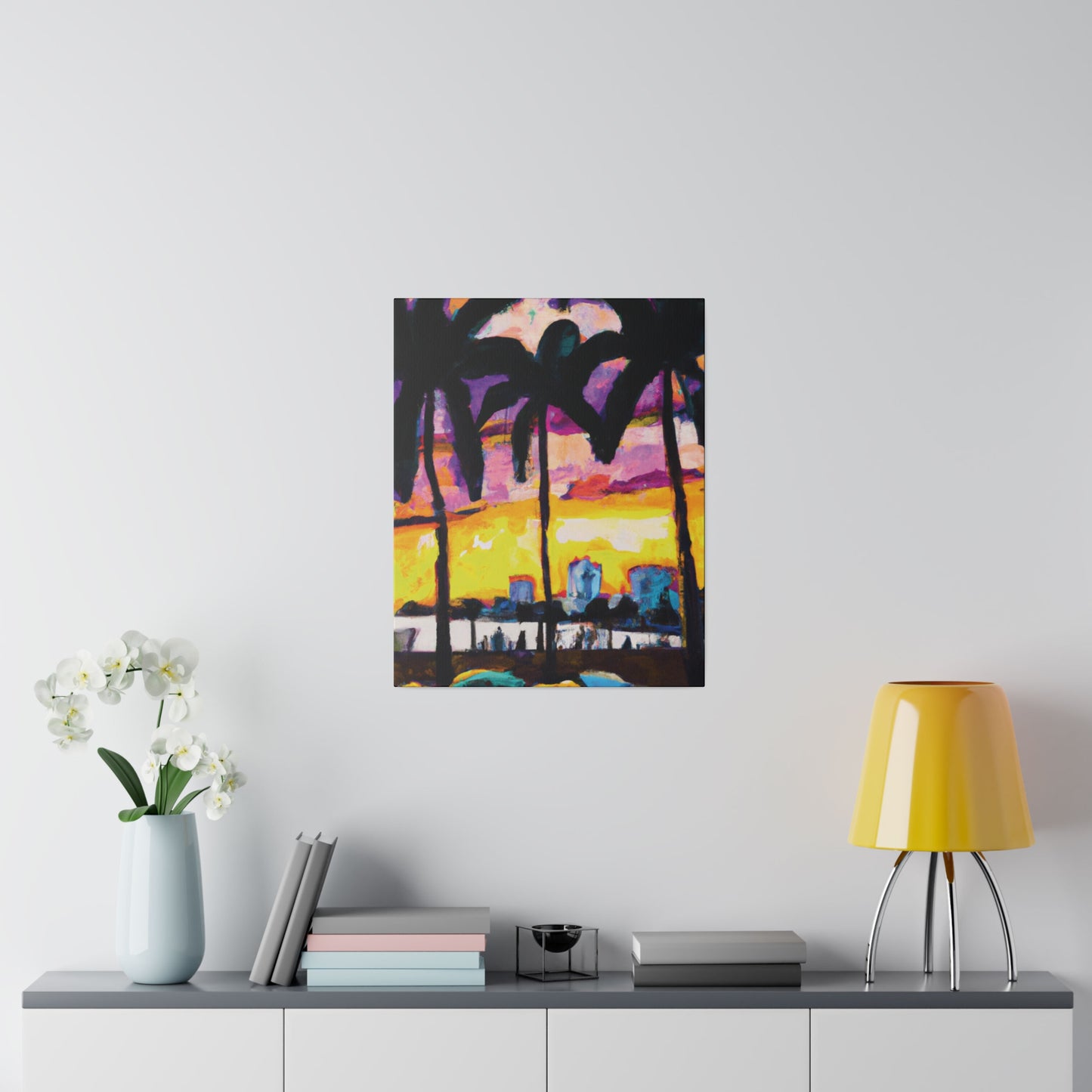 5162A - Miami Beach Sunset Painting Print | Miami | Beach | Sunset | Poster | Home Decor | Wall Art | Canvas