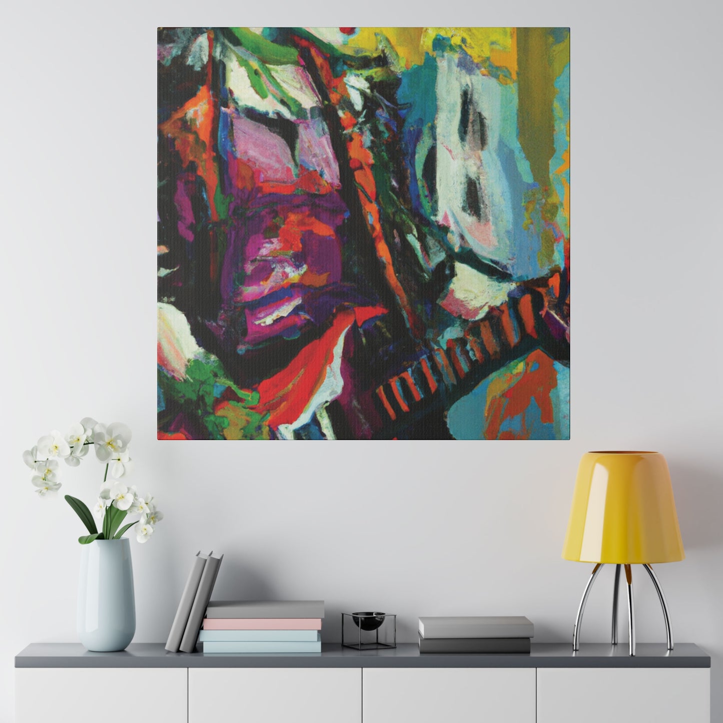 2671G - Rockstar Oil Painting Style Print | Poster | Home Decor | Wall Art | Music Art | Canvas