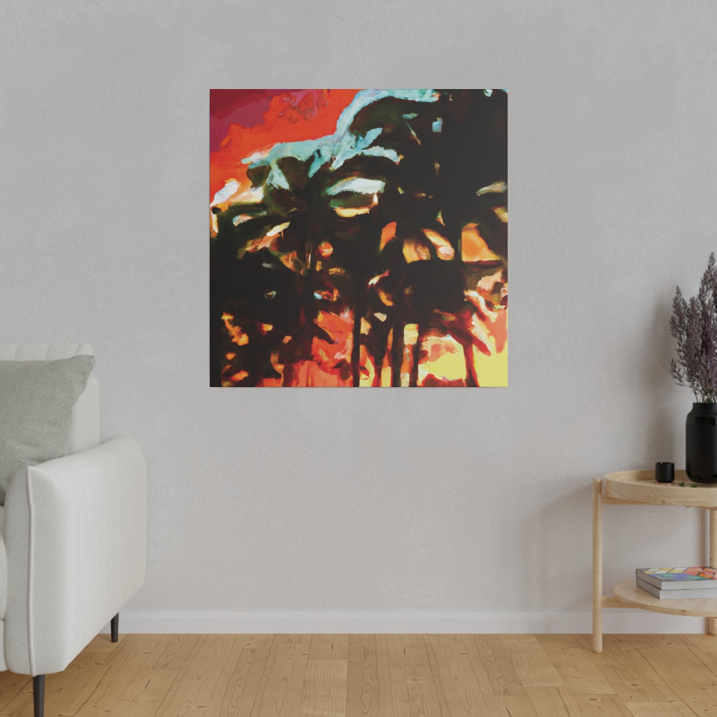 4052W - Miami Beach Sunset Painting Print | Miami | Beach | Sunset | Poster | Home Decor | Wall Art | Canvas