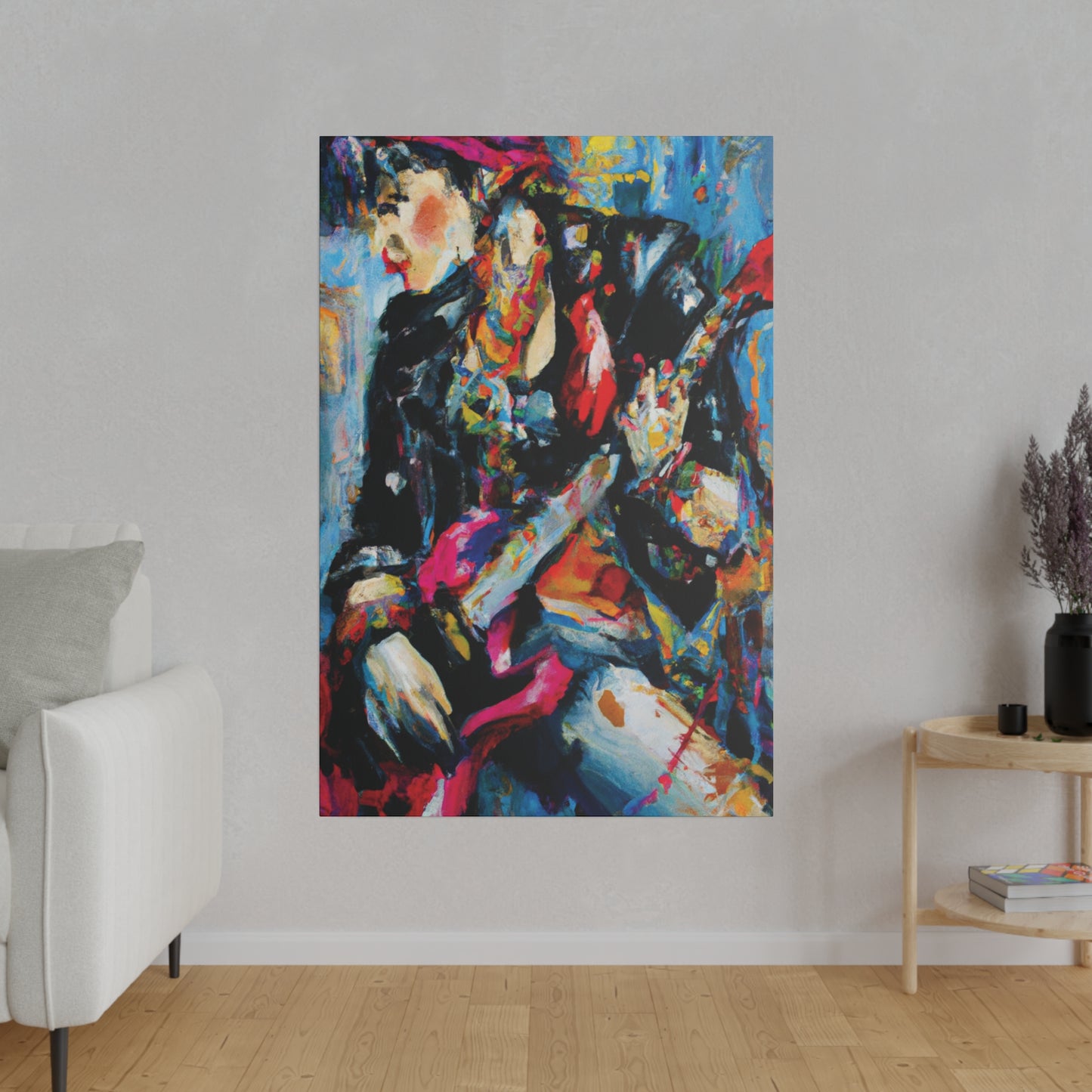 7248A - Rockstar Oil Painting Style Print | Poster | Home Decor | Wall Art | Music Art | Canvas