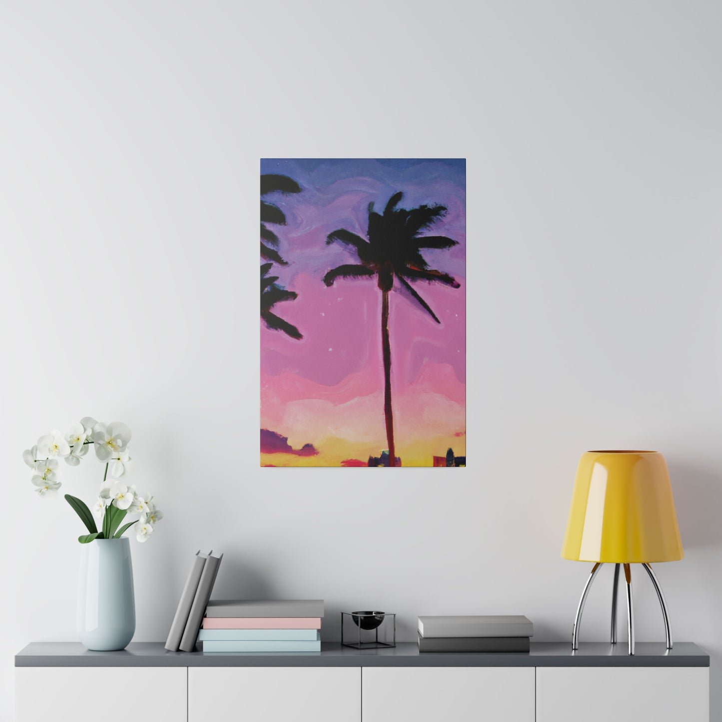 7801Y - Miami Beach Sunset Painting Print | Miami | Beach | Sunset | Poster | Home Decor | Wall Art | Canvas