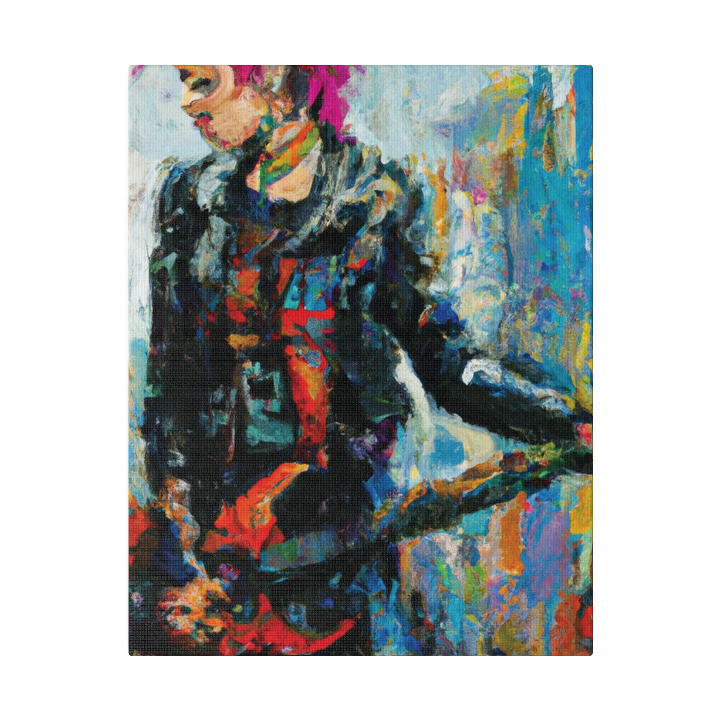 5258U - Rockstar Oil Painting Style Print | Poster | Home Decor | Wall Art | Music Art | Canvas