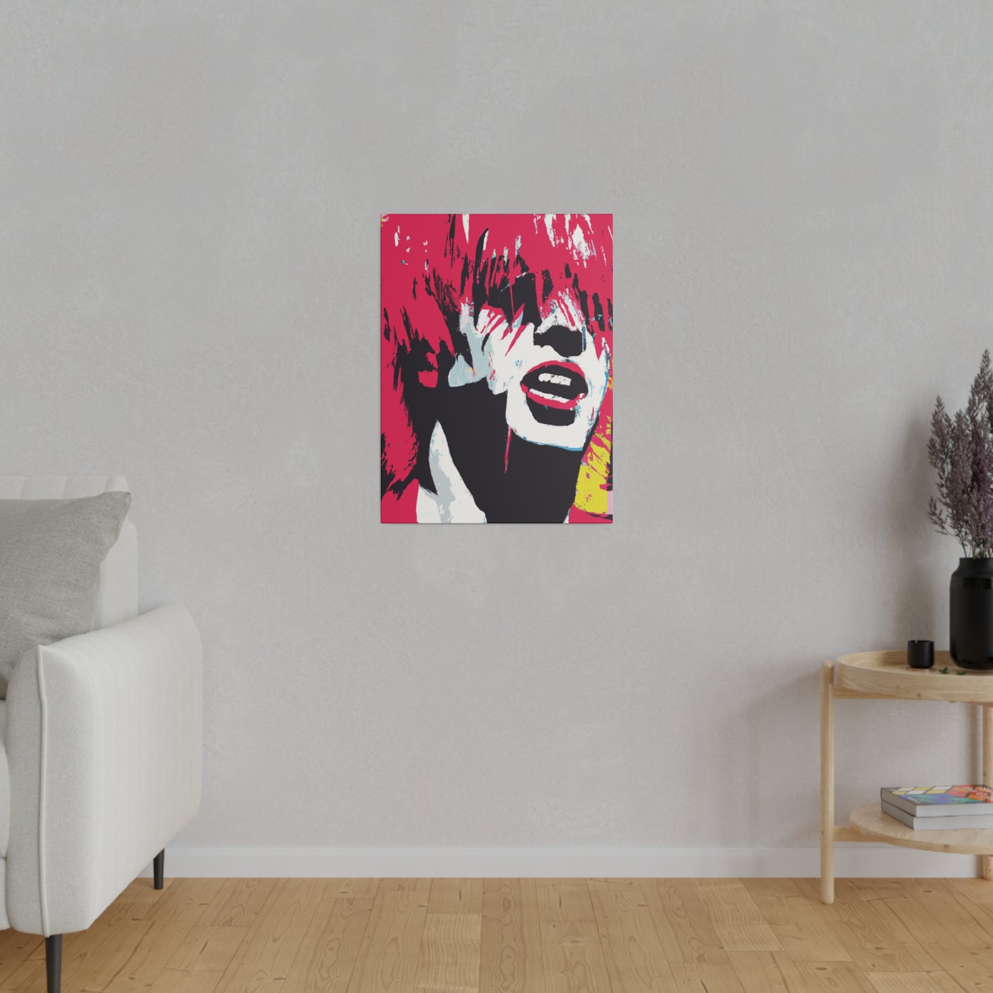 8269P - Rockstar Painting Print | Face | Abstract | Poster | Home Decor | Wall Art | Music Art | Canvas