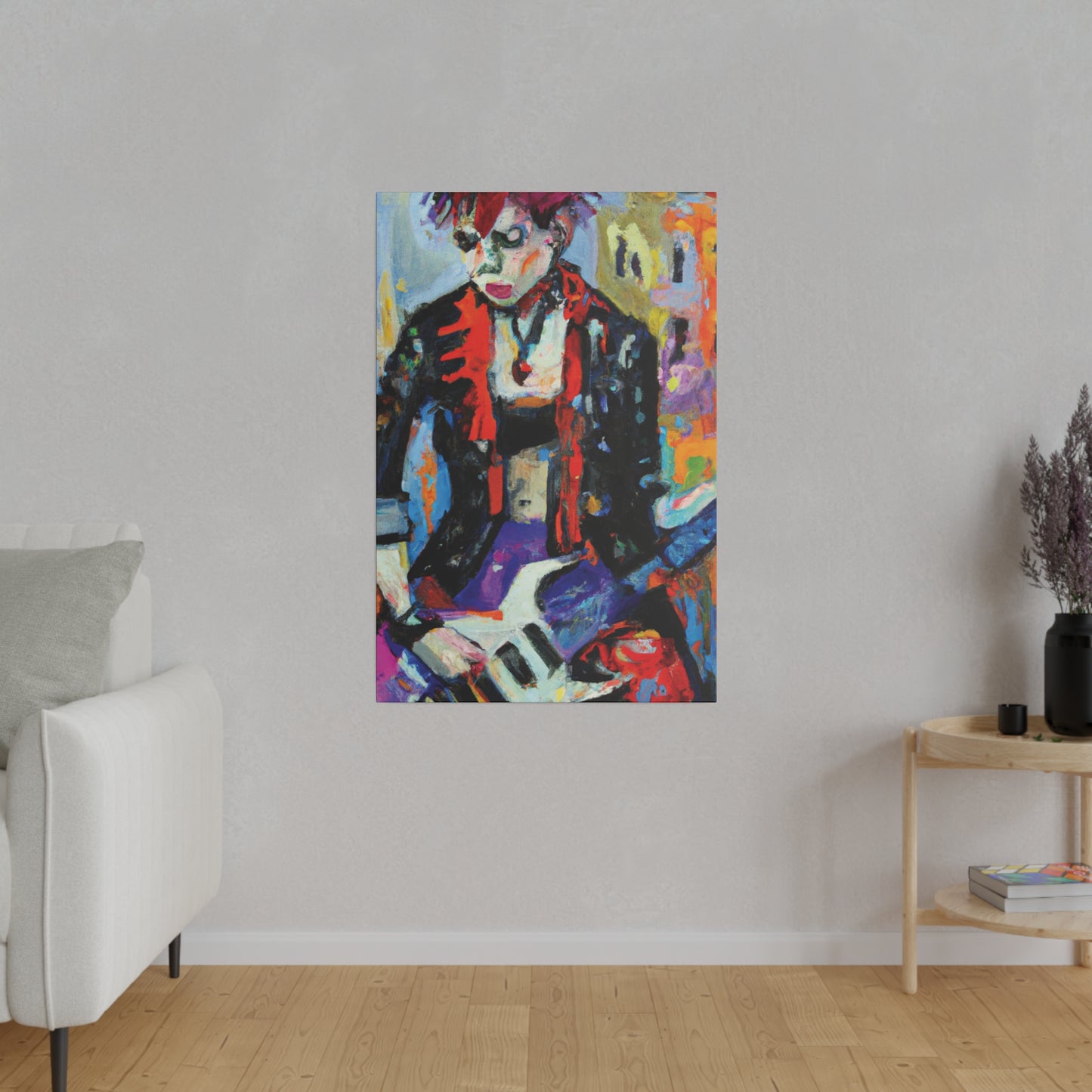 1237Q - Rockstar Oil Painting Style Print | Poster | Home Decor | Wall Art | Music Art | Canvas