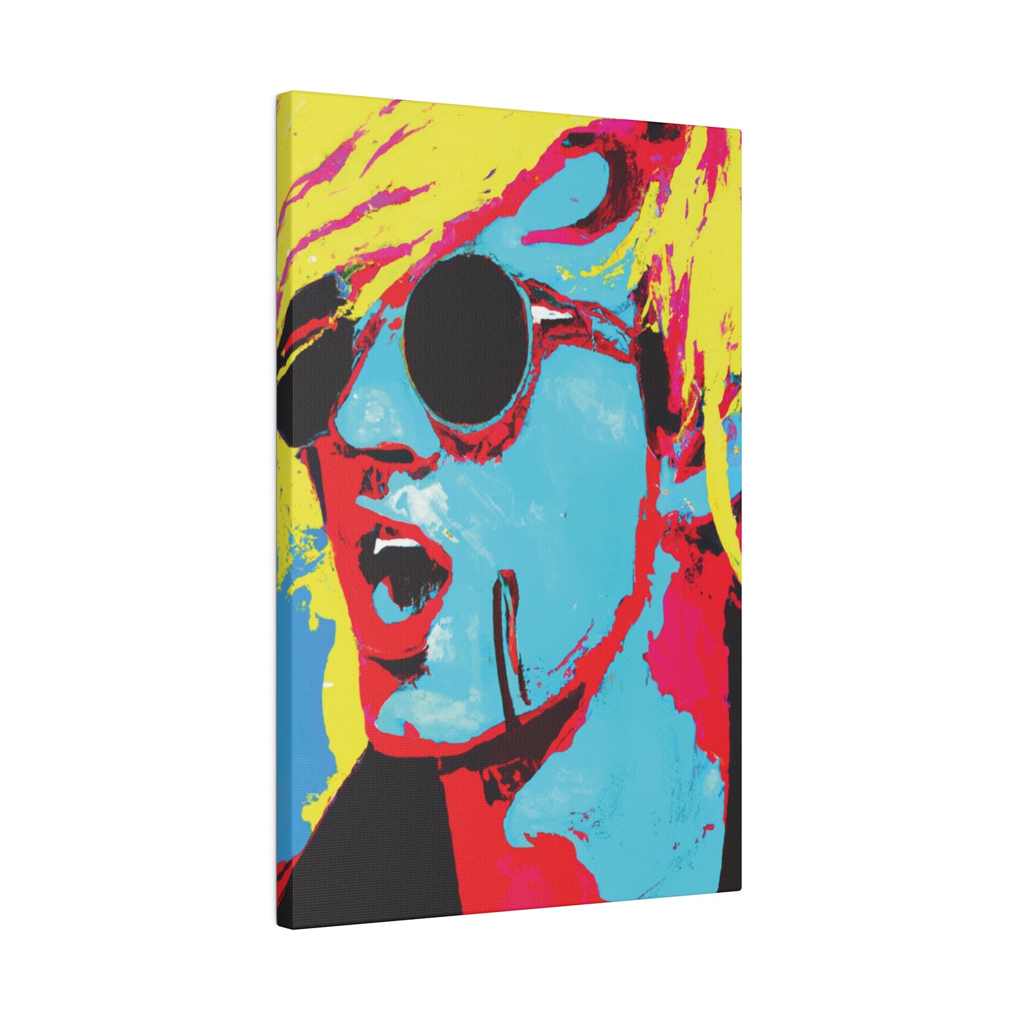 7198K - Rockstar Painting Print | Face | Abstract | Poster | Home Decor | Wall Art | Music Art | Canvas