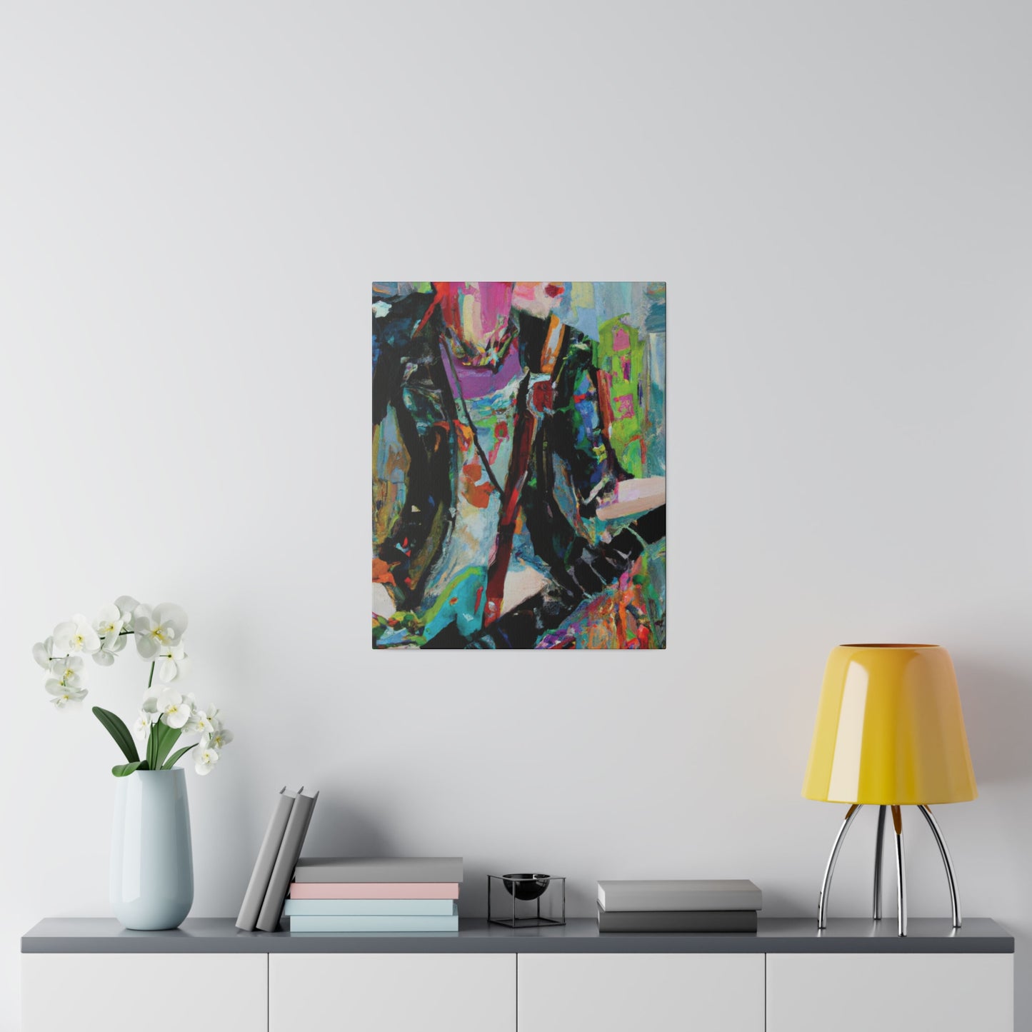 745O - Rockstar Oil Painting Style Print | Poster | Home Decor | Wall Art | Music Art | Canvas