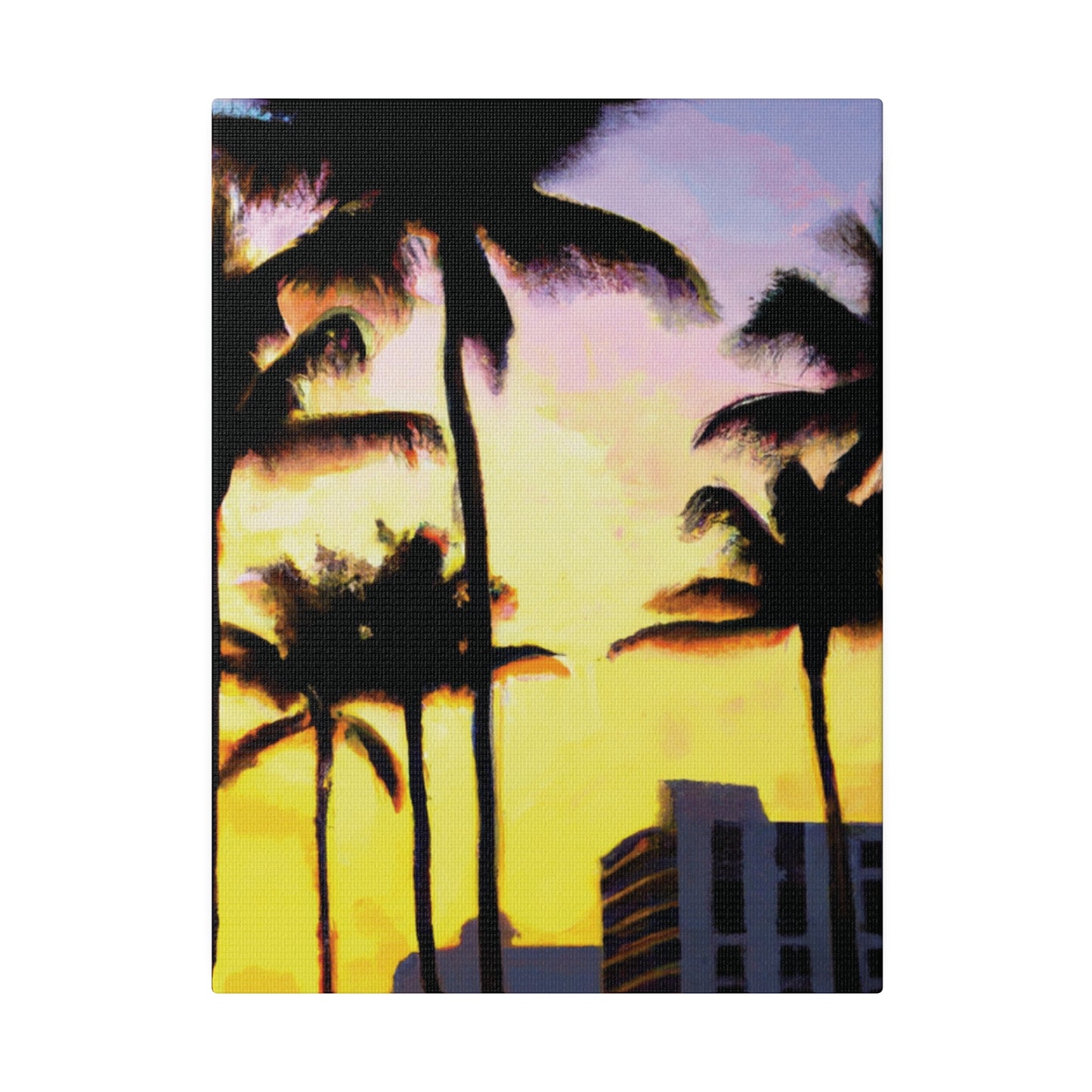 9691V - Miami Beach Sunset Painting Print | Miami | Beach | Sunset | Poster | Home Decor | Wall Art | Canvas