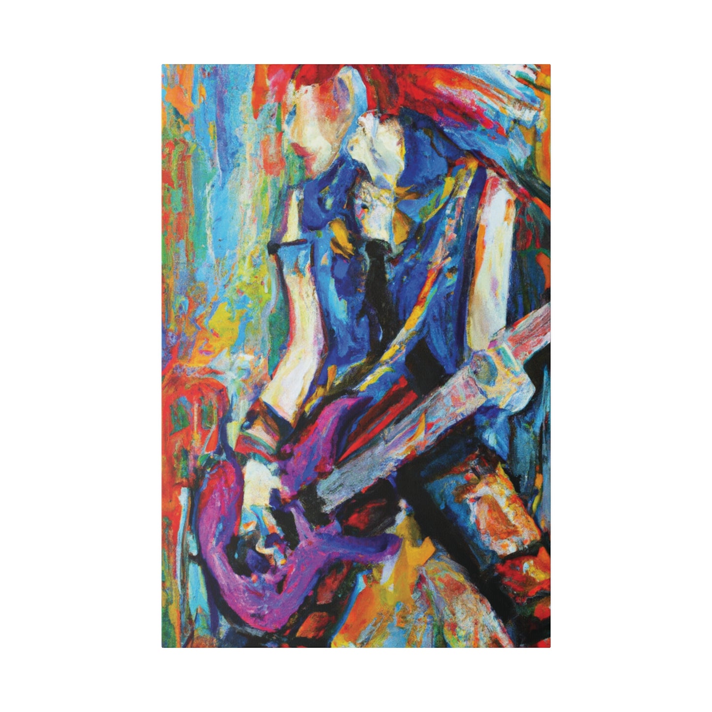 3886Z - Rockstar Oil Painting Style Print | Poster | Home Decor | Wall Art | Music Art | Canvas