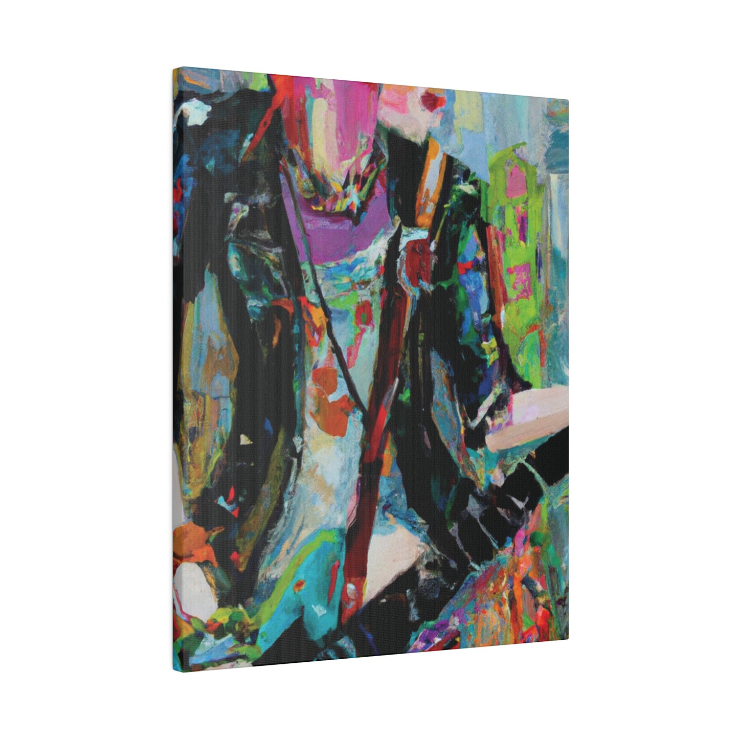 745O - Rockstar Oil Painting Style Print | Poster | Home Decor | Wall Art | Music Art | Canvas