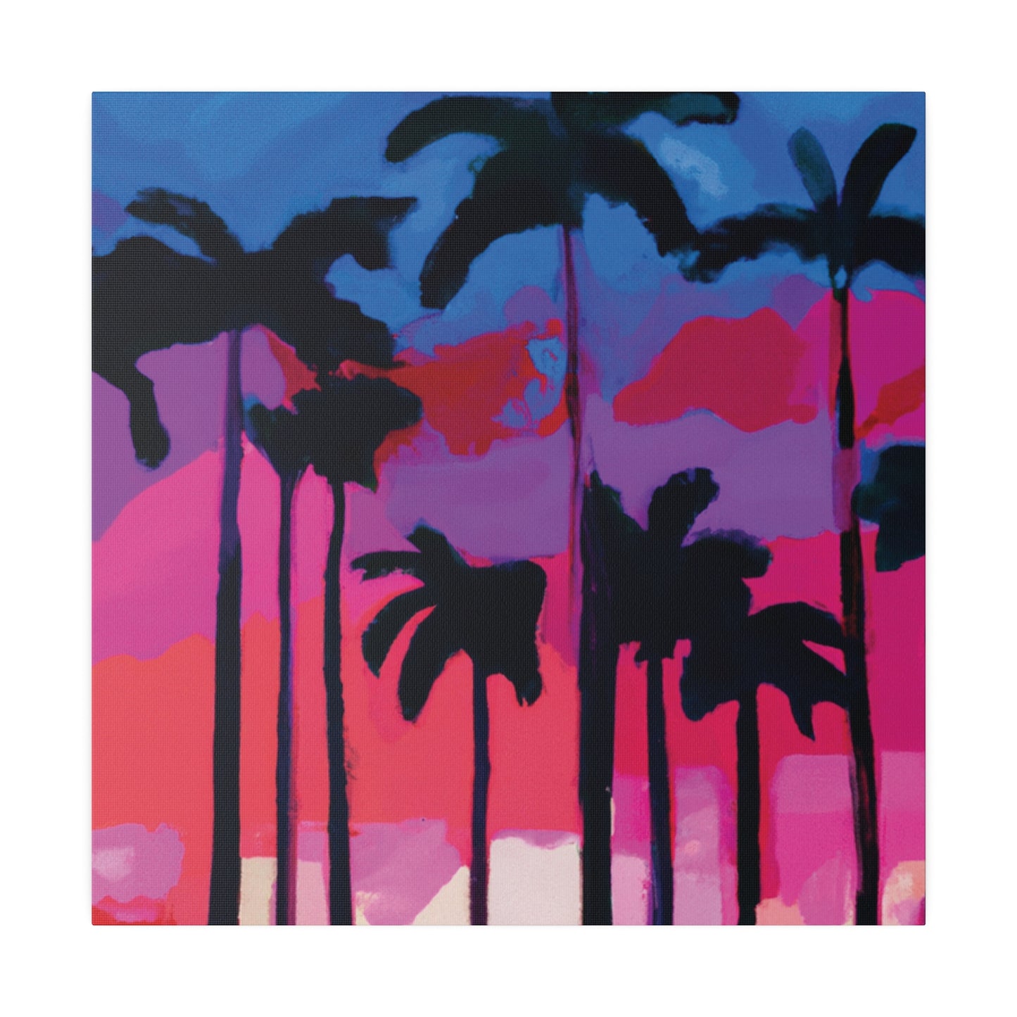 7245Y - Miami Beach Sunset Painting Print | Miami | Beach | Sunset | Poster | Home Decor | Wall Art | Canvas