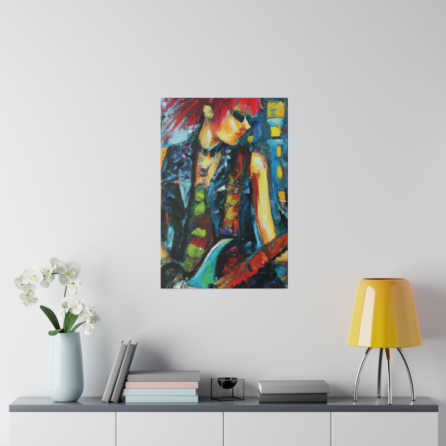 8541R - Rockstar Oil Painting Style Print | Poster | Home Decor | Wall Art | Music Art | Canvas