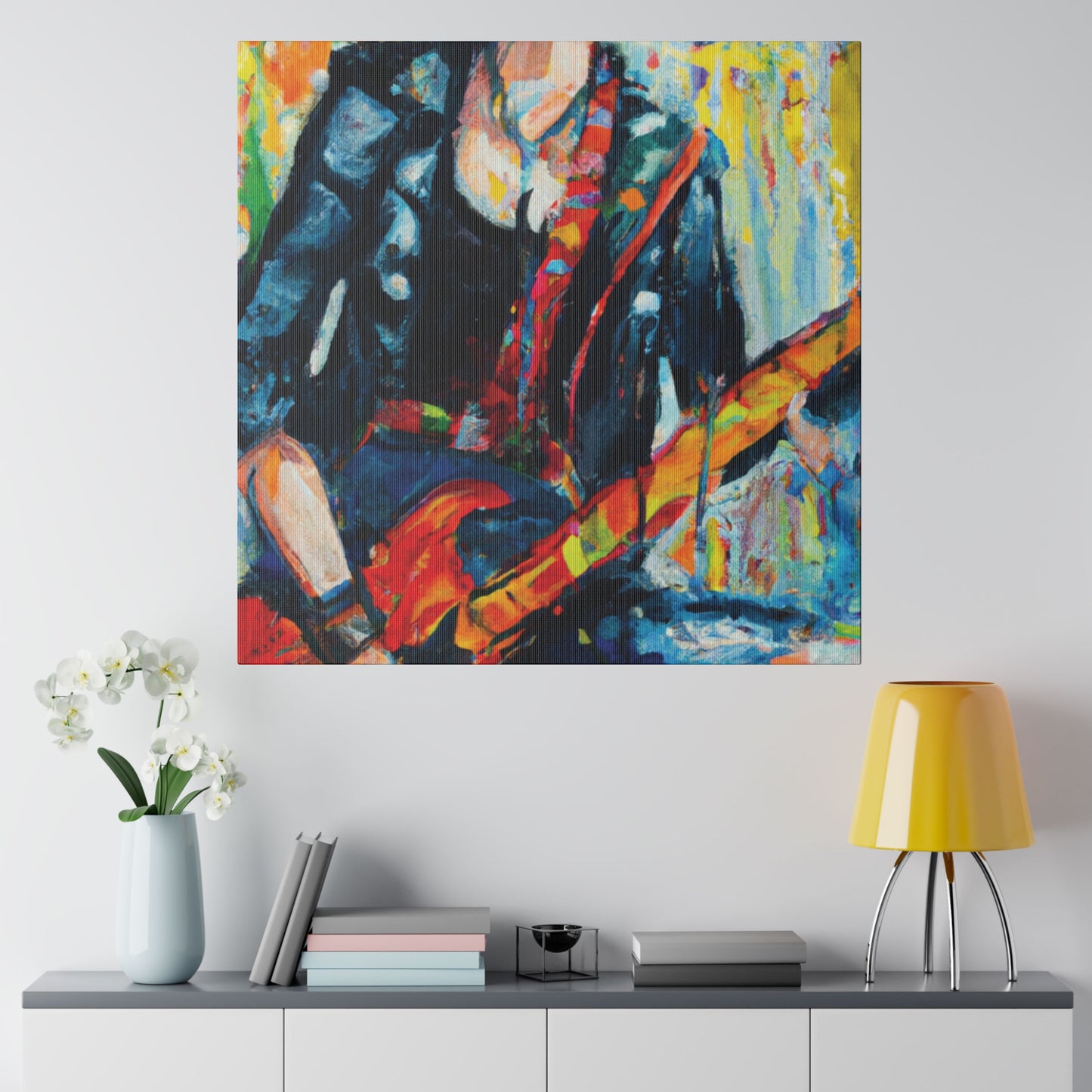 4573T - Rockstar Oil Painting Style Print | Poster | Home Decor | Wall Art | Music Art | Canvas