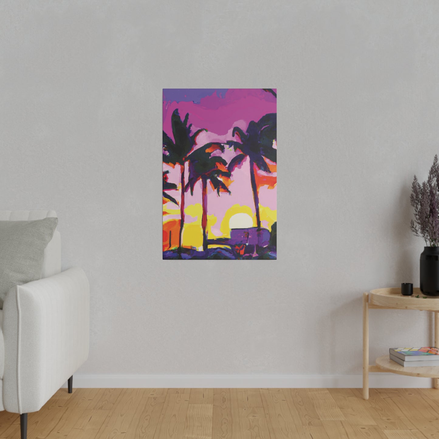 7146G - Miami Beach Sunset Painting Print | Miami | Beach | Sunset | Poster | Home Decor | Wall Art | Canvas