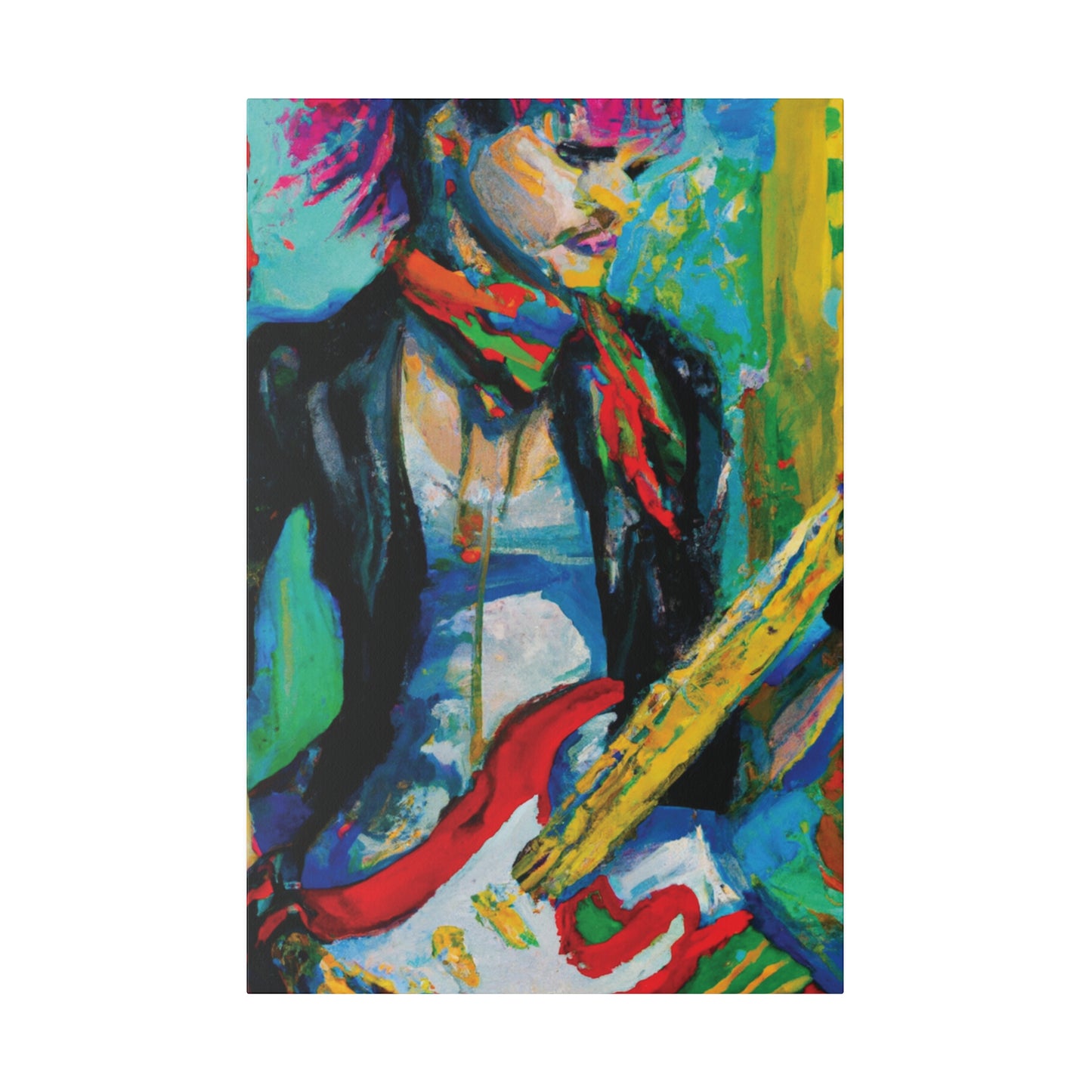 7264L - Rockstar Oil Painting Style Print | Poster | Home Decor | Wall Art | Music Art | Canvas