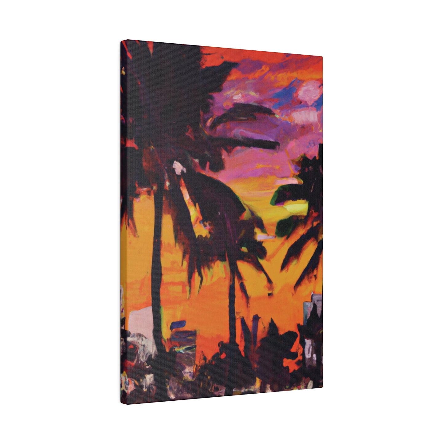 8409A - Miami Beach Sunset Painting Print | Miami | Beach | Sunset | Poster | Home Decor | Wall Art | Canvas