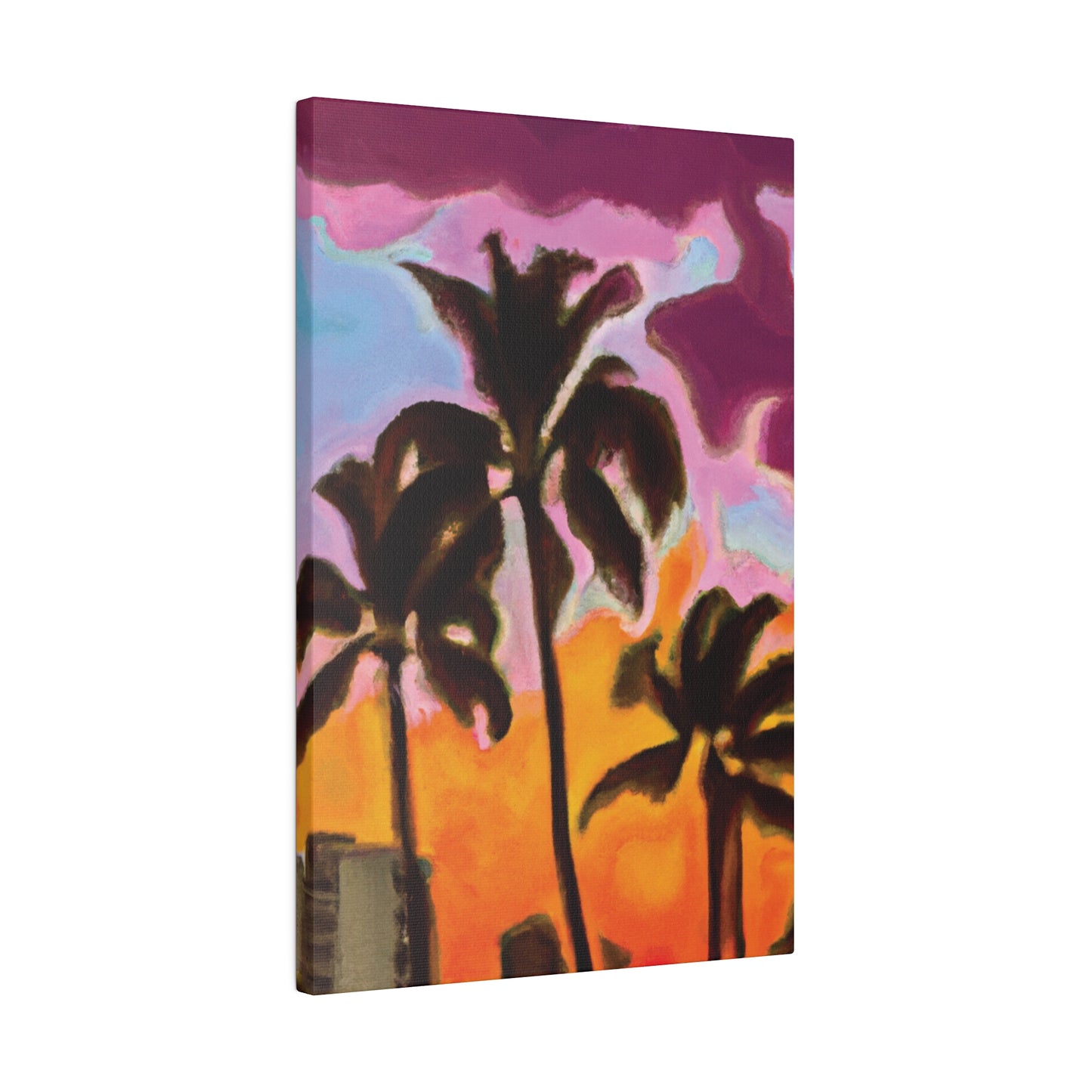 6721C - Miami Beach Sunset Painting Print | Miami | Beach | Sunset | Poster | Home Decor | Wall Art | Canvas