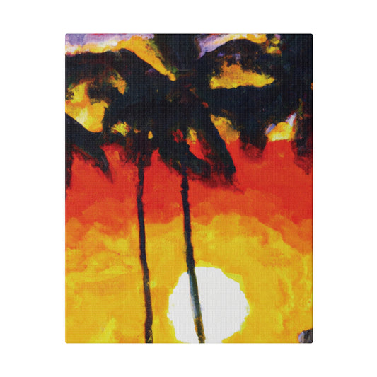 6973R - Miami Beach Sunset Painting Print | Miami | Beach | Sunset | Poster | Home Decor | Wall Art | Canvas